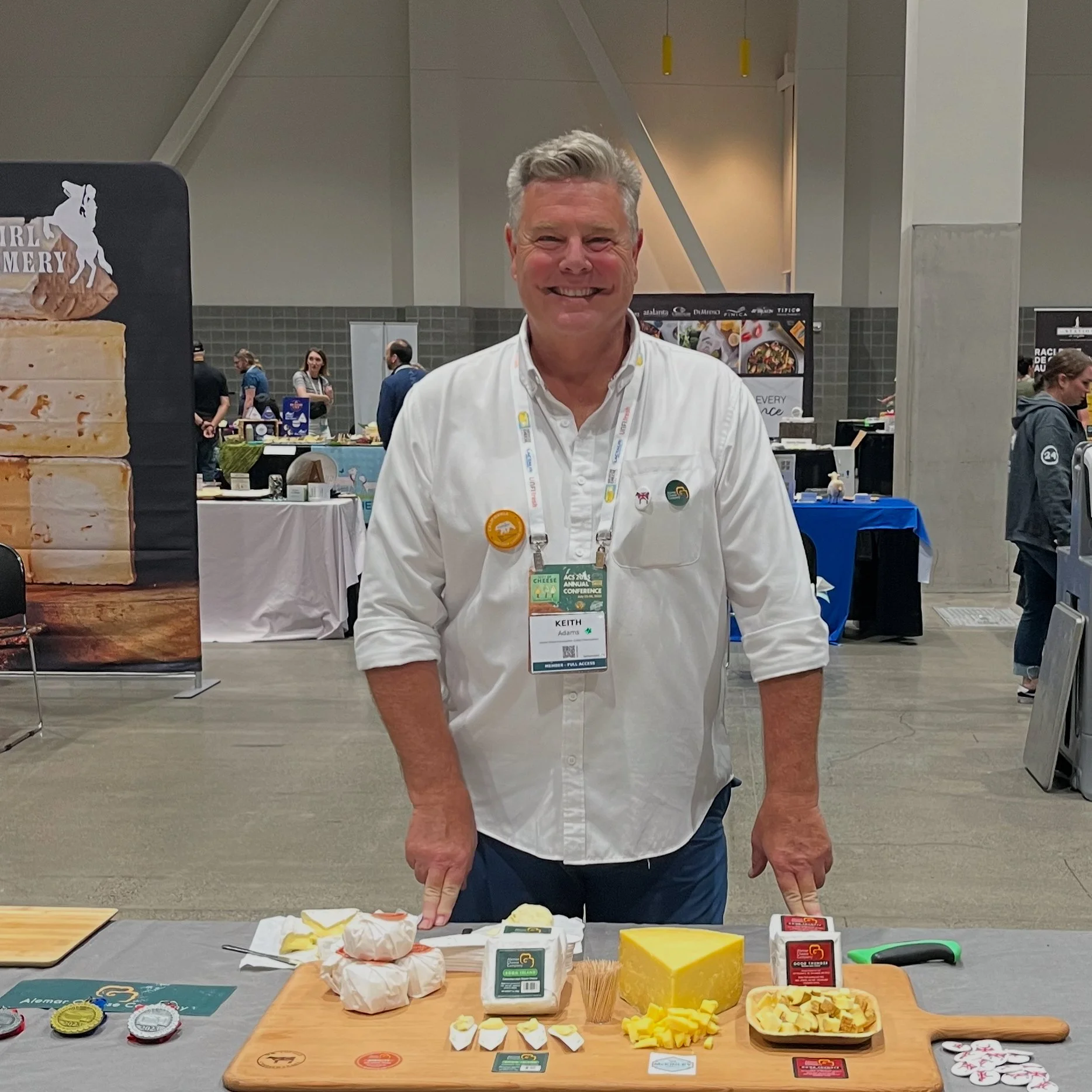 Keith Adams and his cheeses