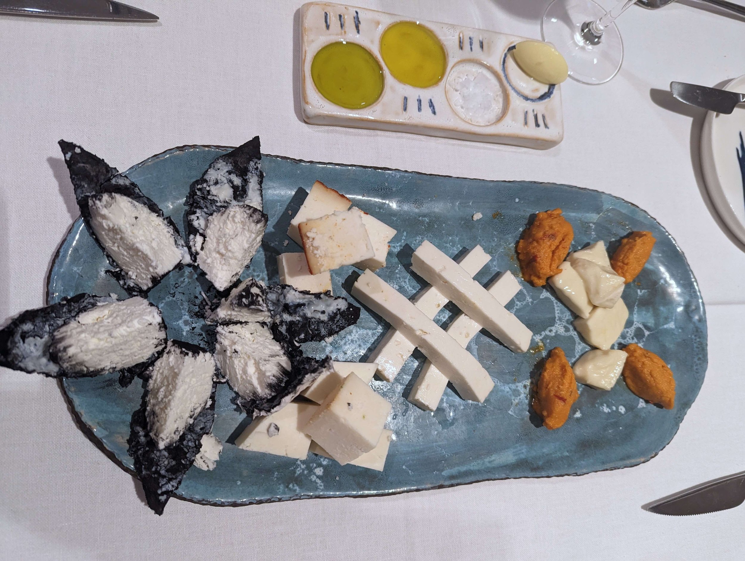 Cheese plate at Starfish in the Royal Hideaway Corales Hotel on Tenerife