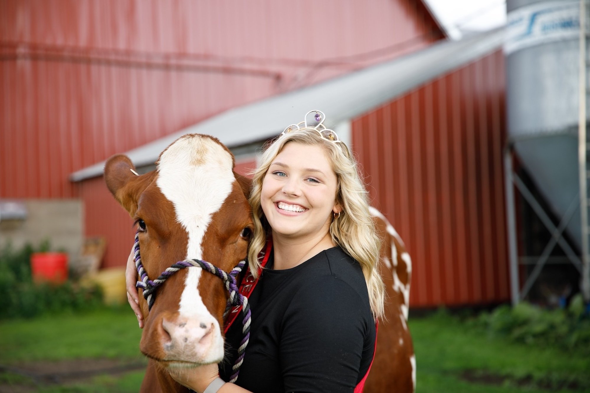 Taylor Schaefer on the farm