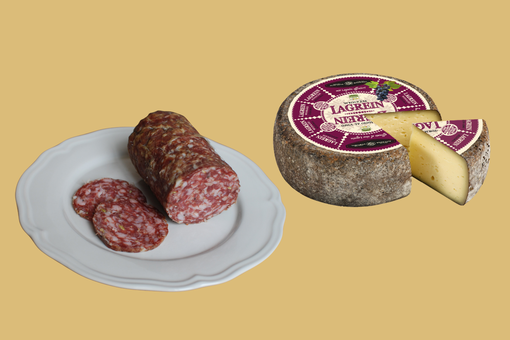 Finocchiona and Weinkase Lagrein