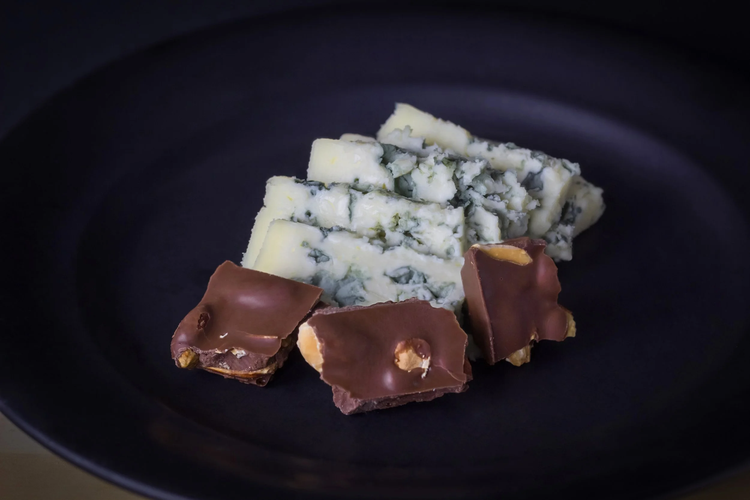 Gorgonzola dolce and chocolate