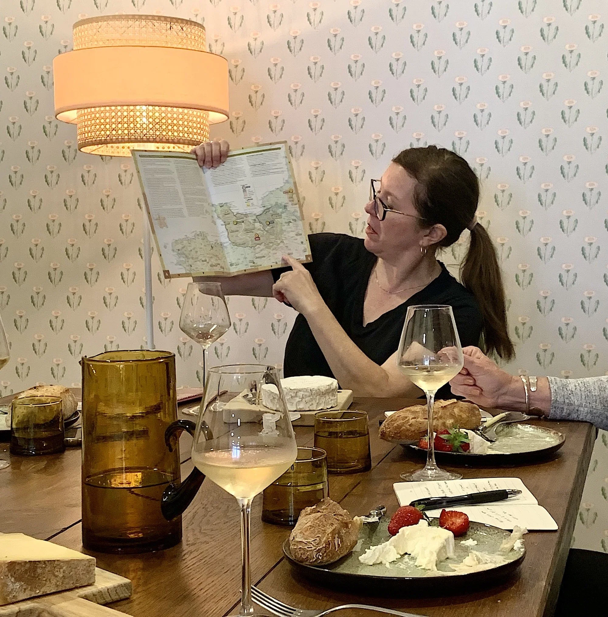 Jennifer Greco leading a cheese tasting