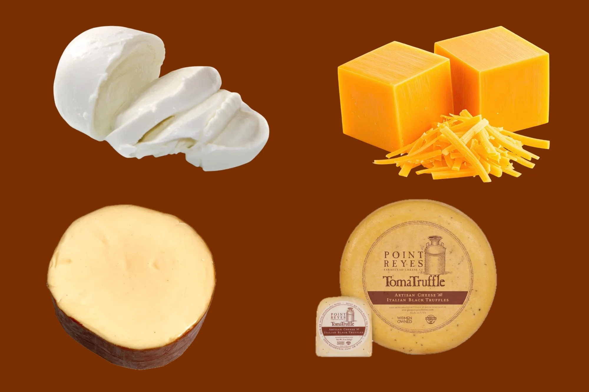 Mozzarella, Sharp Cheddar, Smoked Gouda, TruffleToma