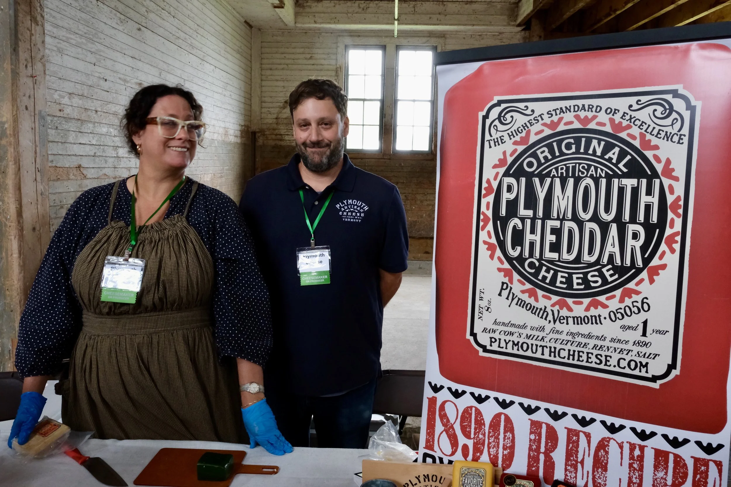 Sarit Werner and Jesse Werner, cheesemaker of Plymouth Cheese