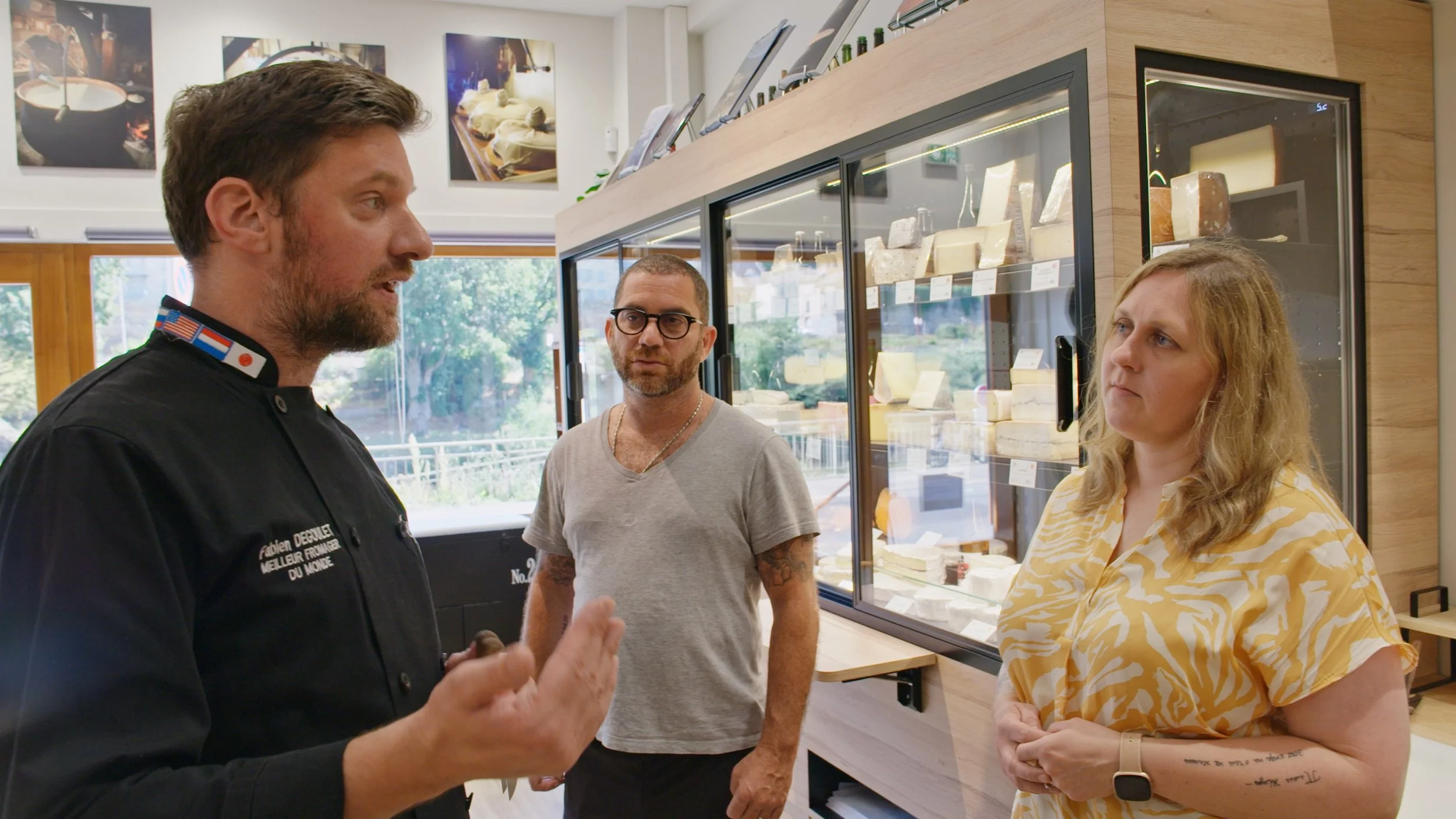 Fabien Degoulier and Adam Moskowitz with Courtney Johnson