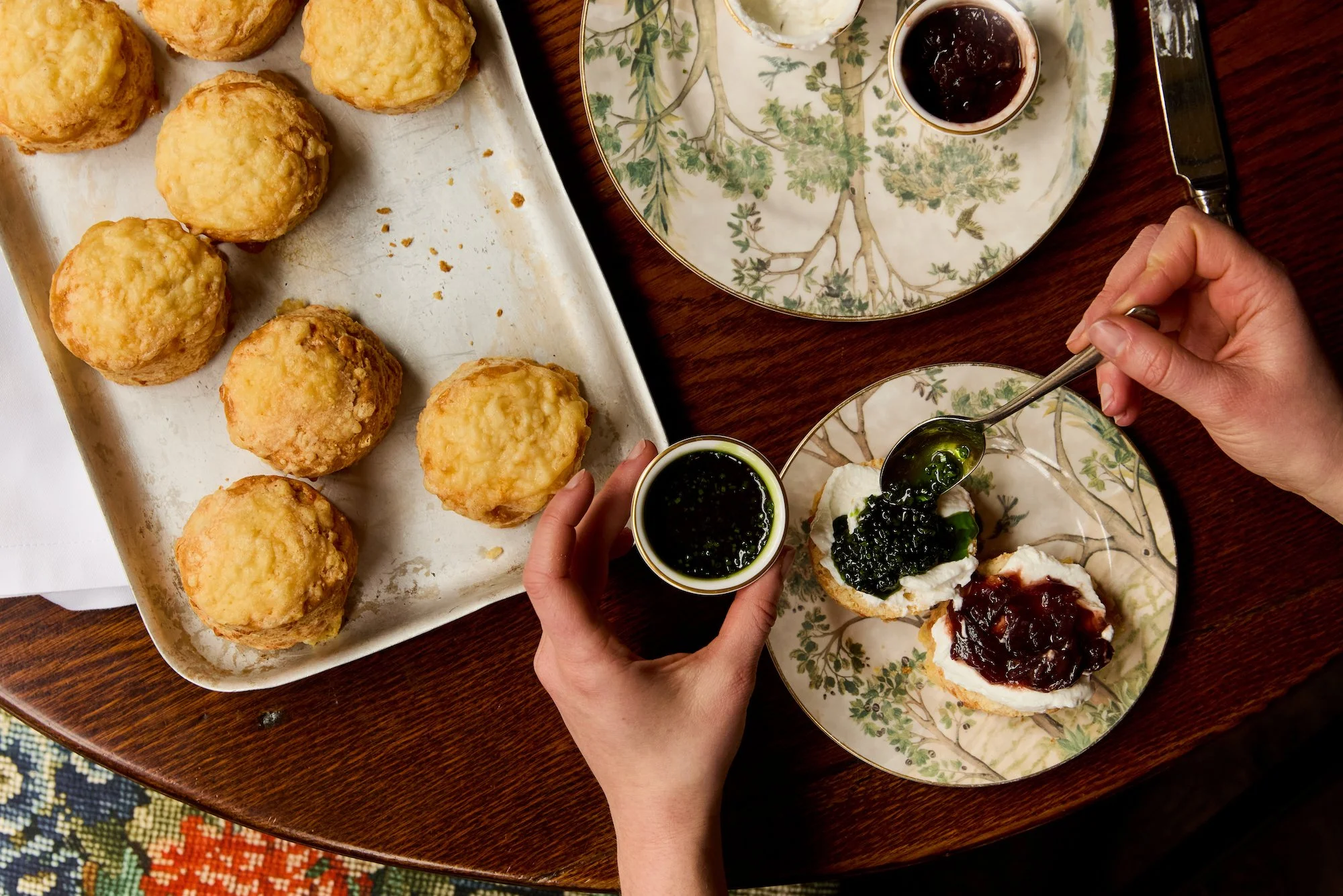 Savory cheese scones at Brasserie Max