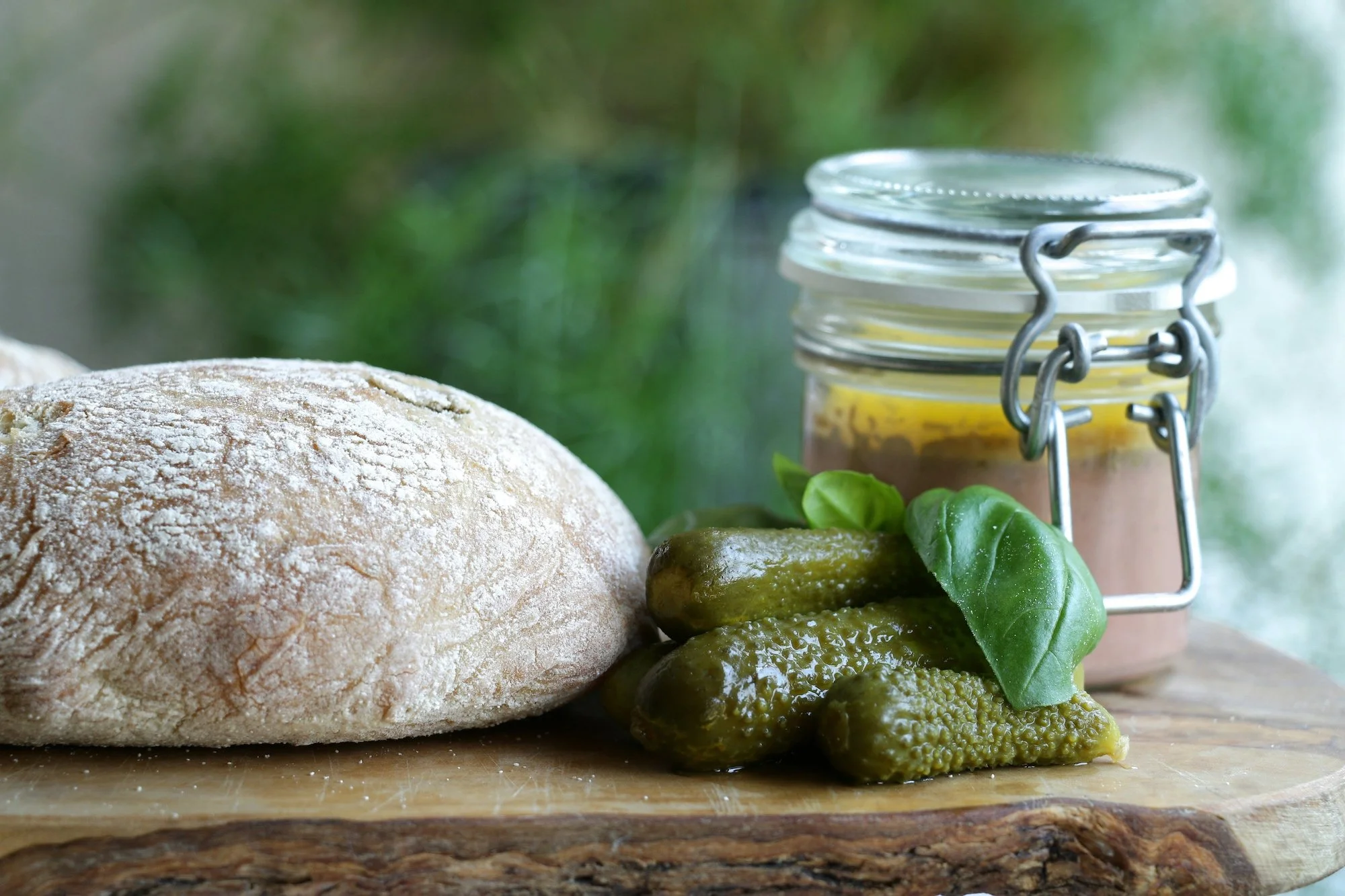 Bread with pickles for Abendbrot