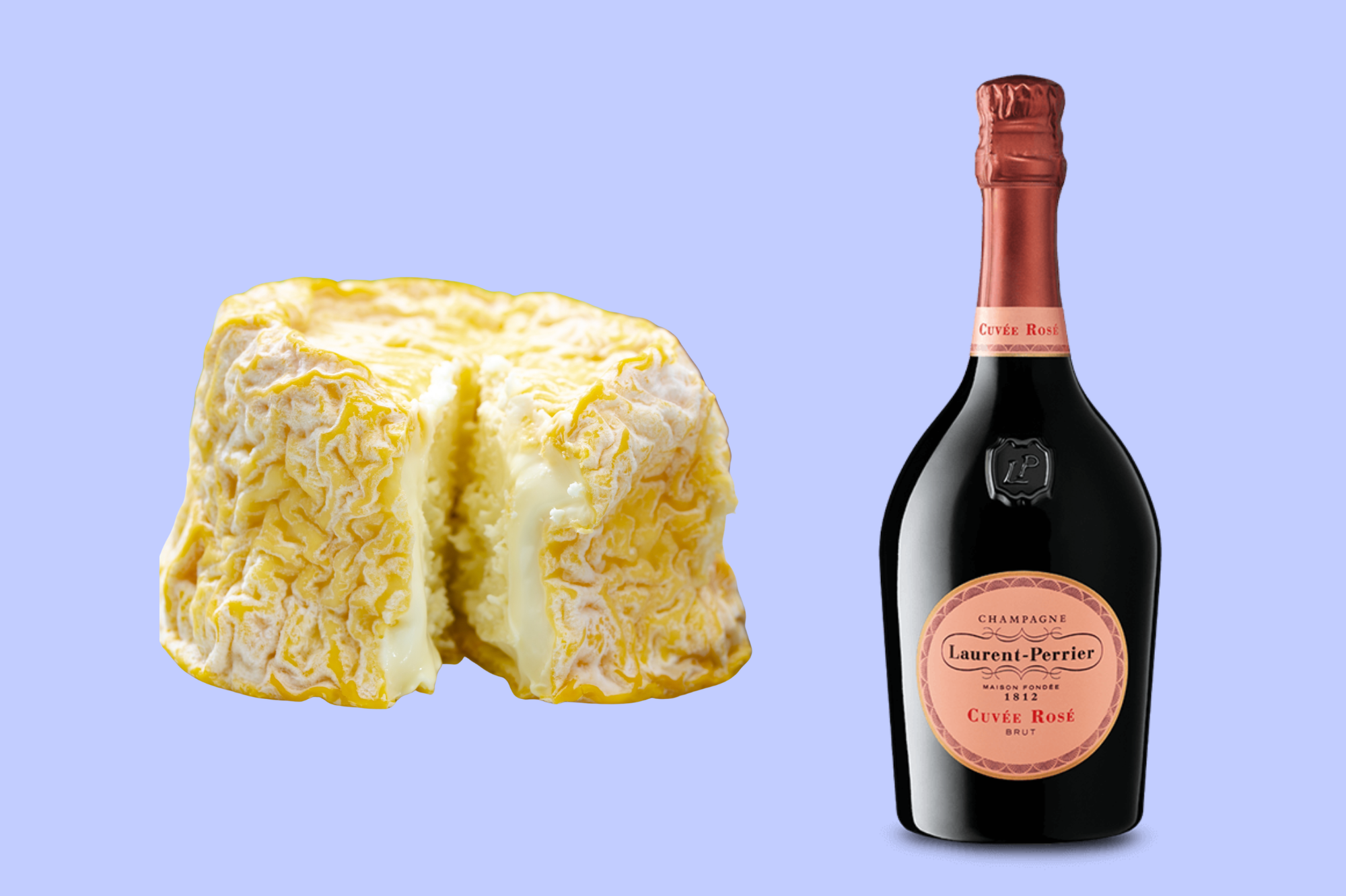 Langres cheese with Laurent-Perrier Rosé Champagne