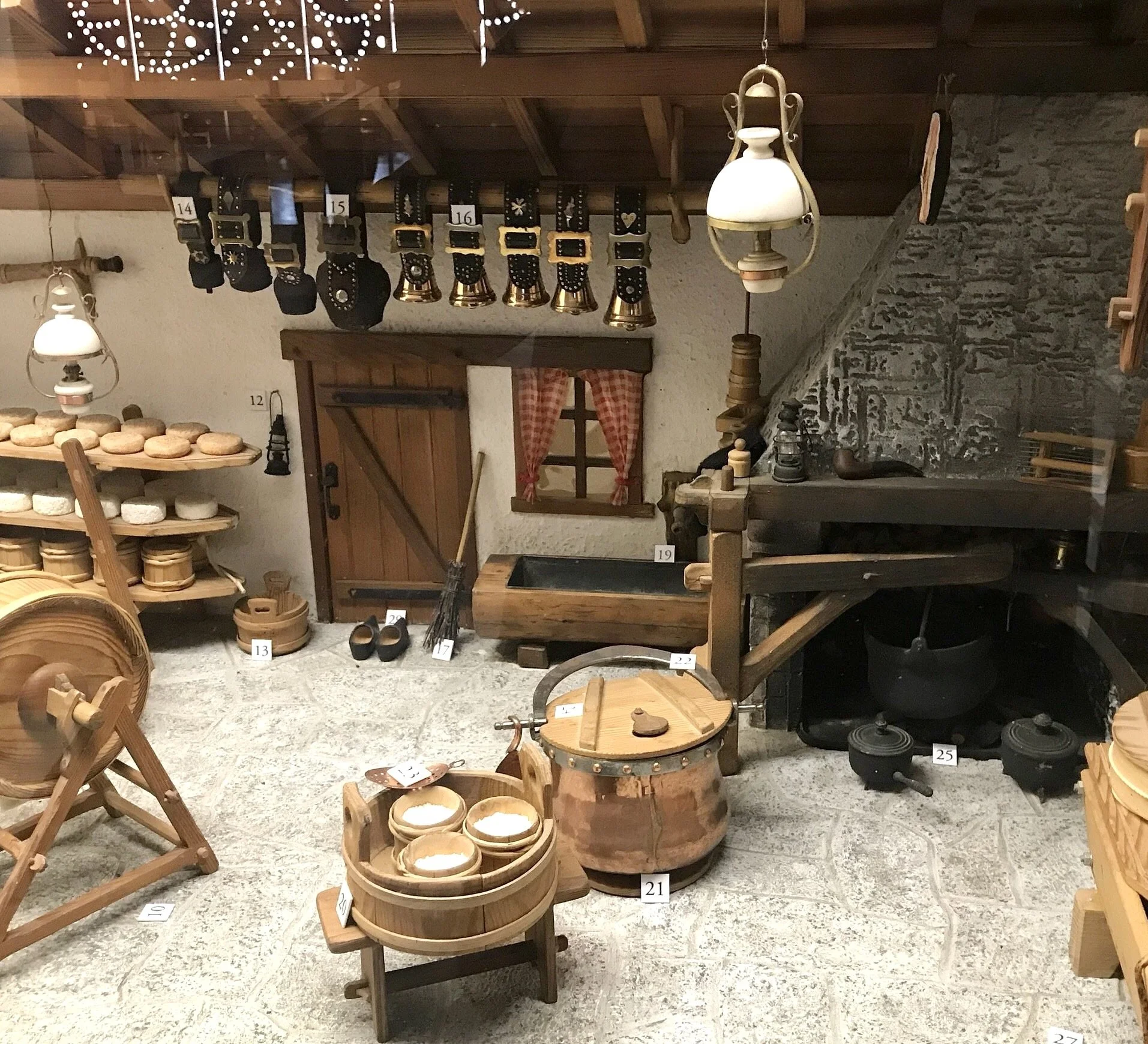 A historical exhibit at the Musée de la Maison du Fromage, Gunsbach
