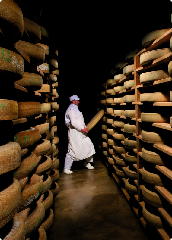 Stacked Comté wheels