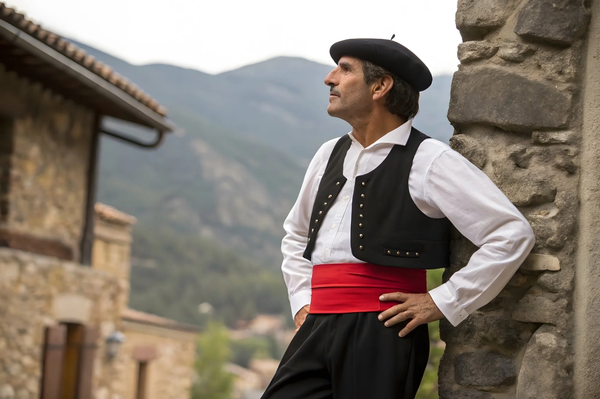 Basque man in costume