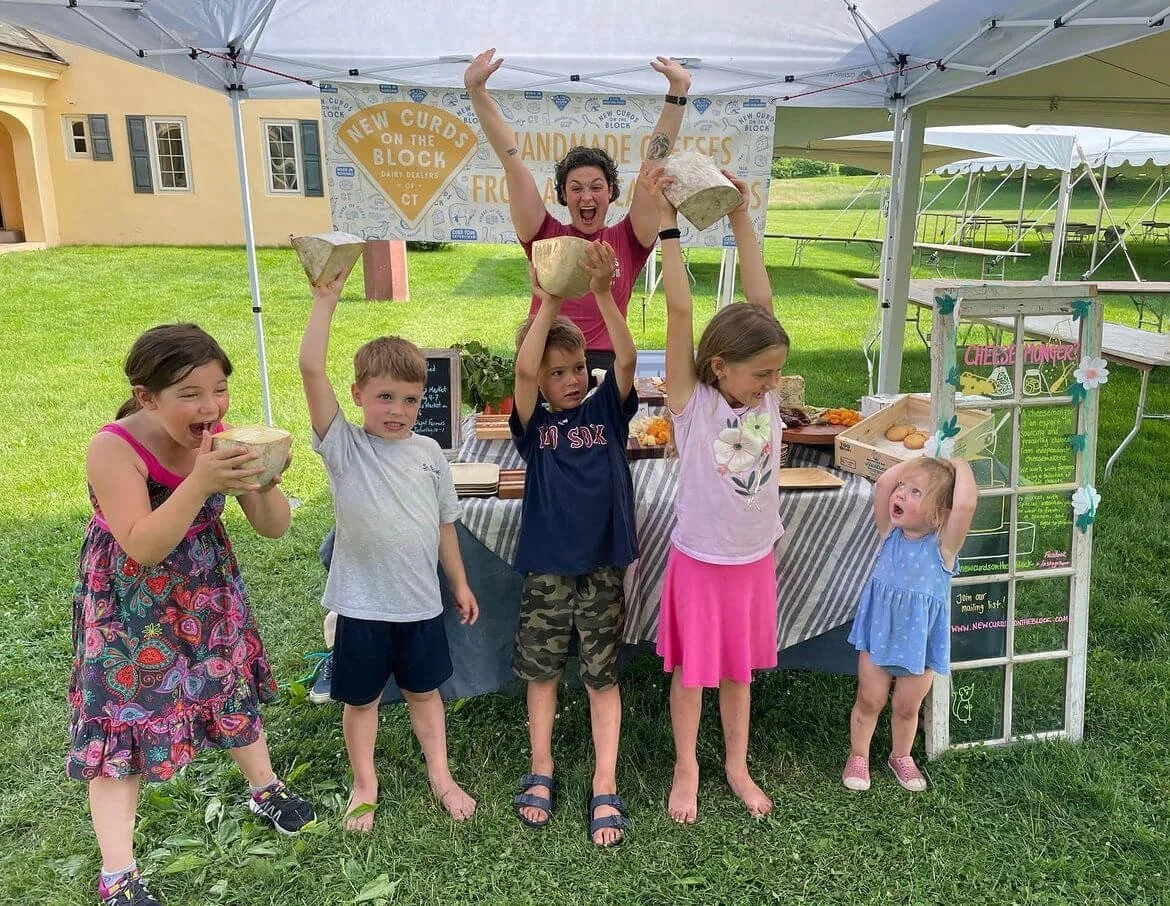Cheesemonger Kate Turini and children