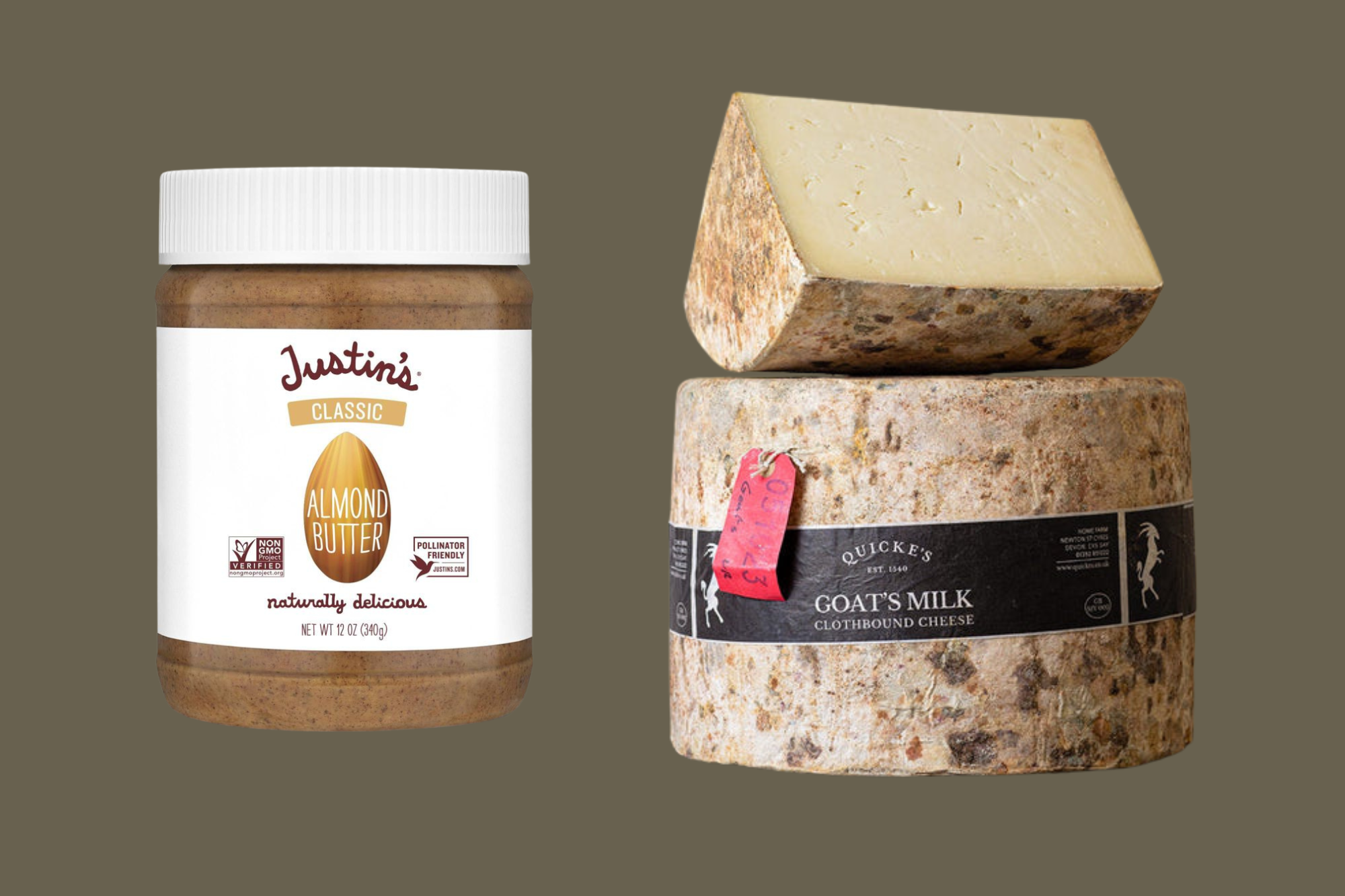 Goat Clothbound Cheddar and Almond Butter