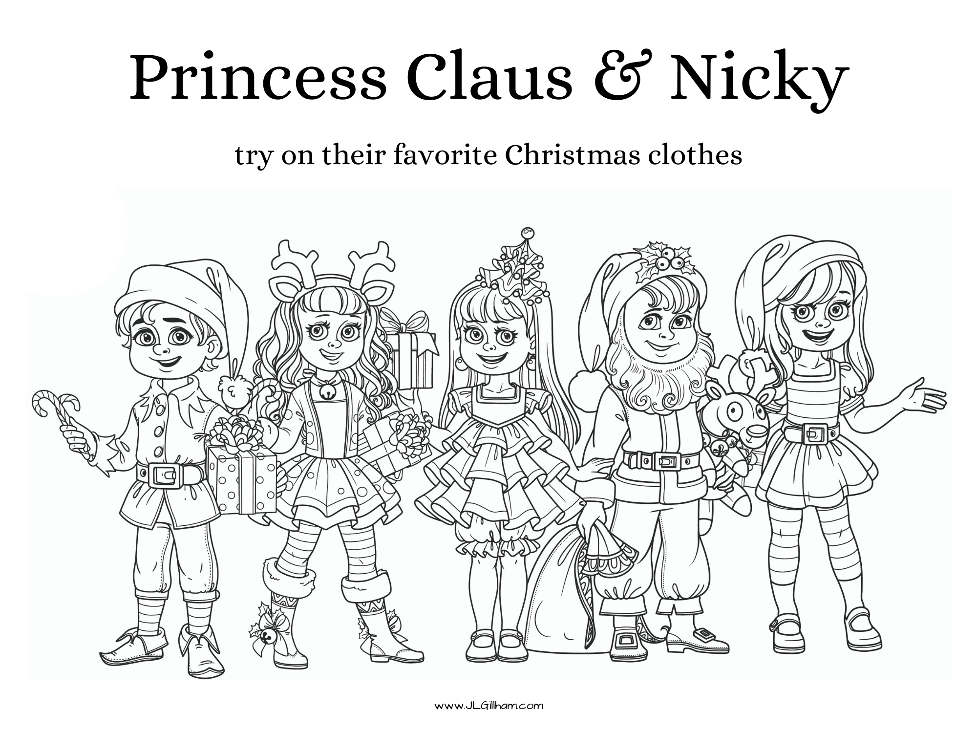 Freebie Princess Claus coloring page.png