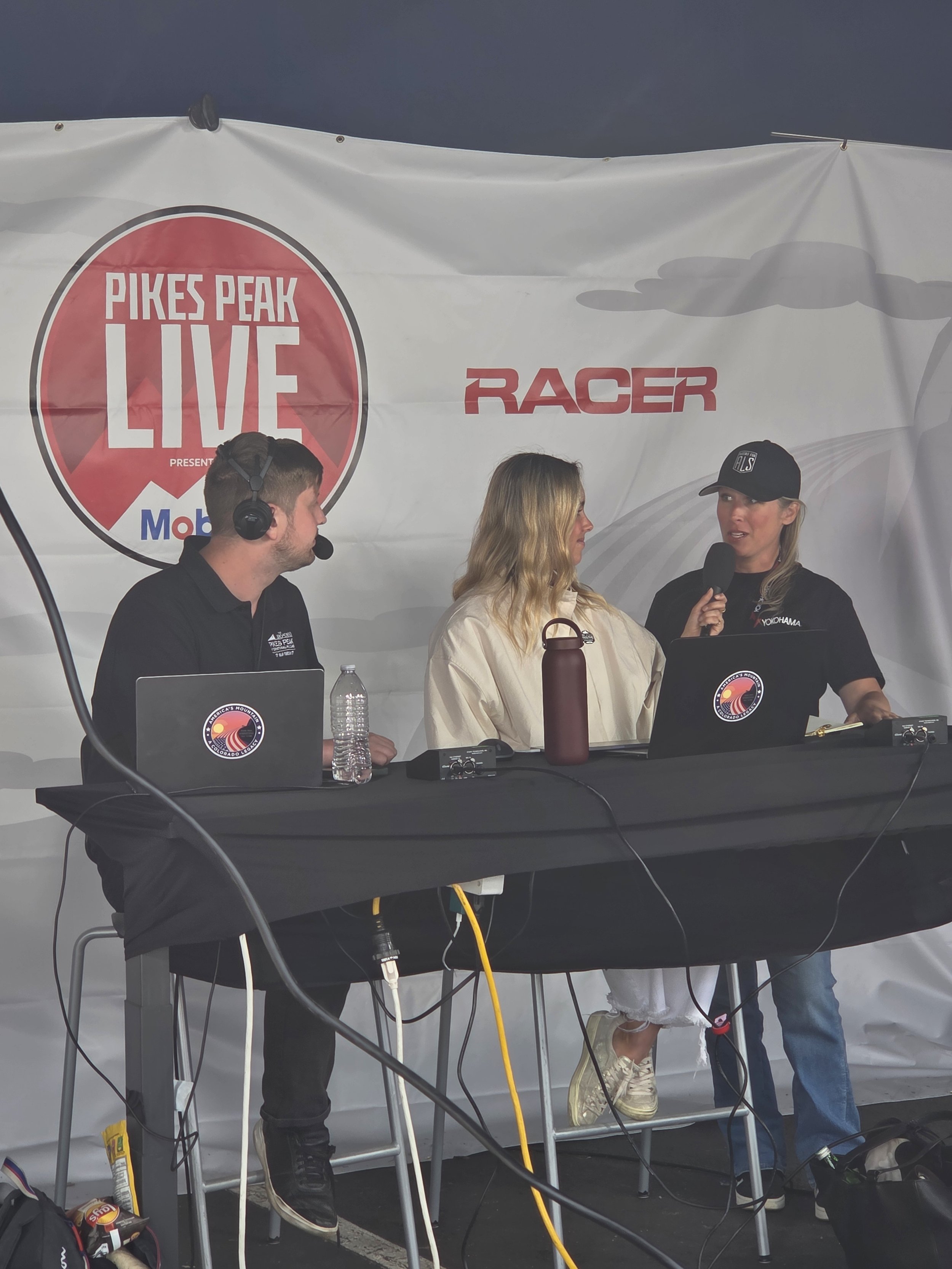 Ryan Cheek sharing her story on Race Day with Pikes Peak Live on Racer Network 