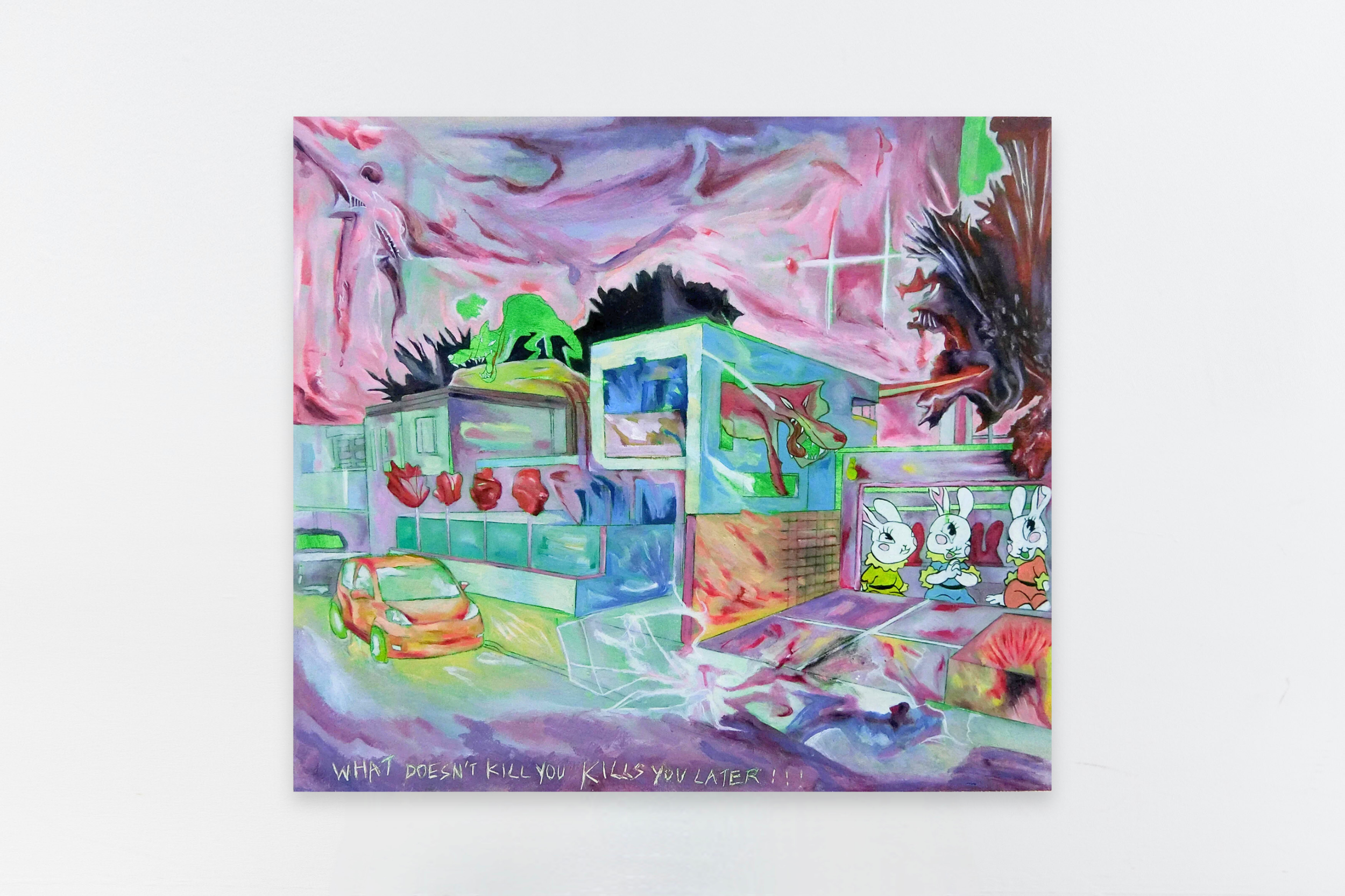 'WHAT DOESN’T KILL YOU' - water-mixable oil on panel, 57 cm x 51 cm, 2018