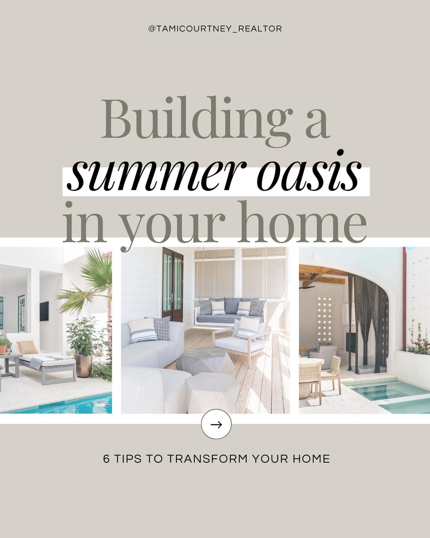 Are you looking for ways to make the most of the summer season right at home? Look no further! 

I've got 6 tips to transform your home into a summer oasis, so you can soak up the sun and relax in your very own backyard.

1) Create a cozy seating are