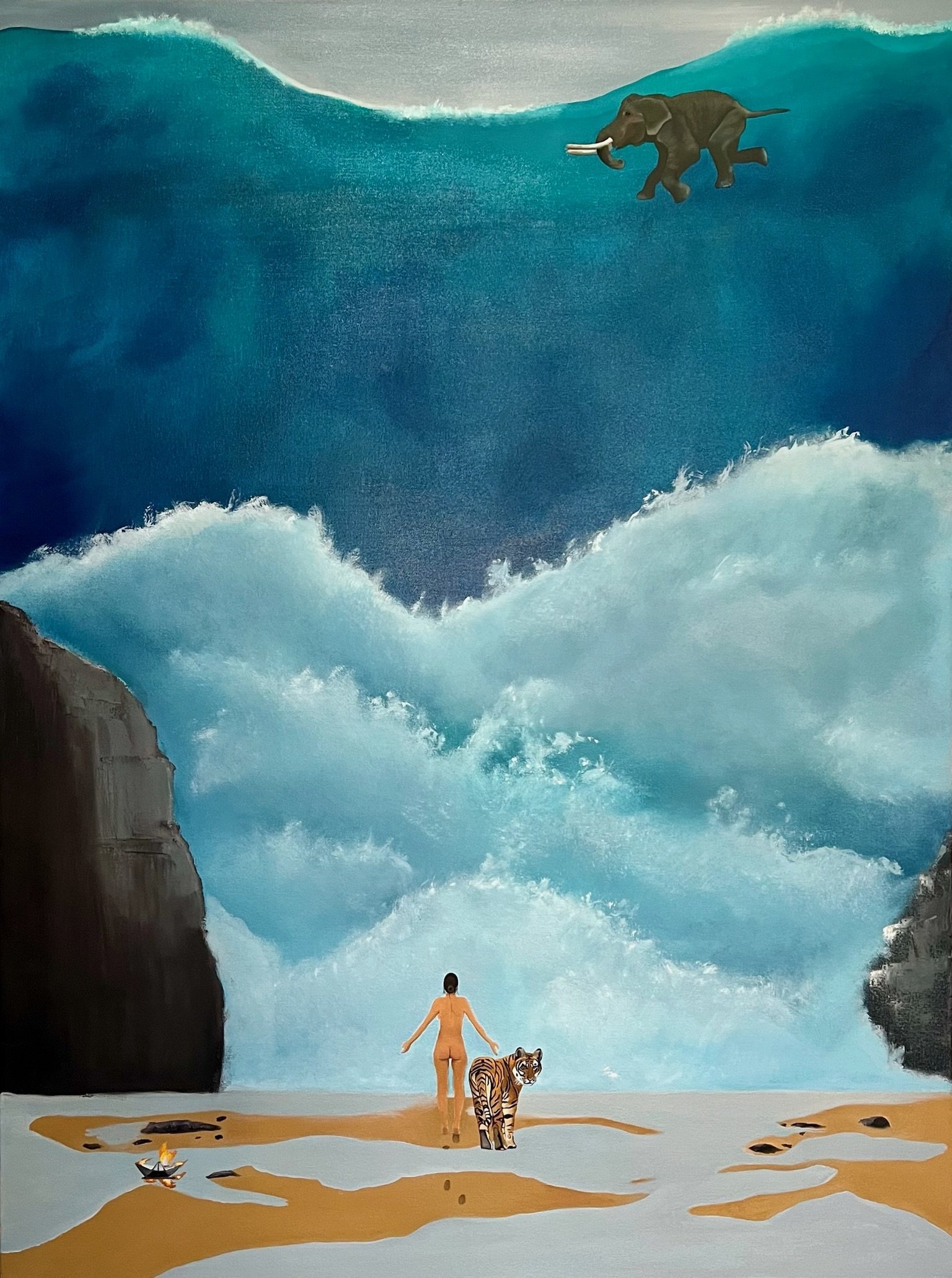 Surrender (2025), oil on canvas, 48" x 36"