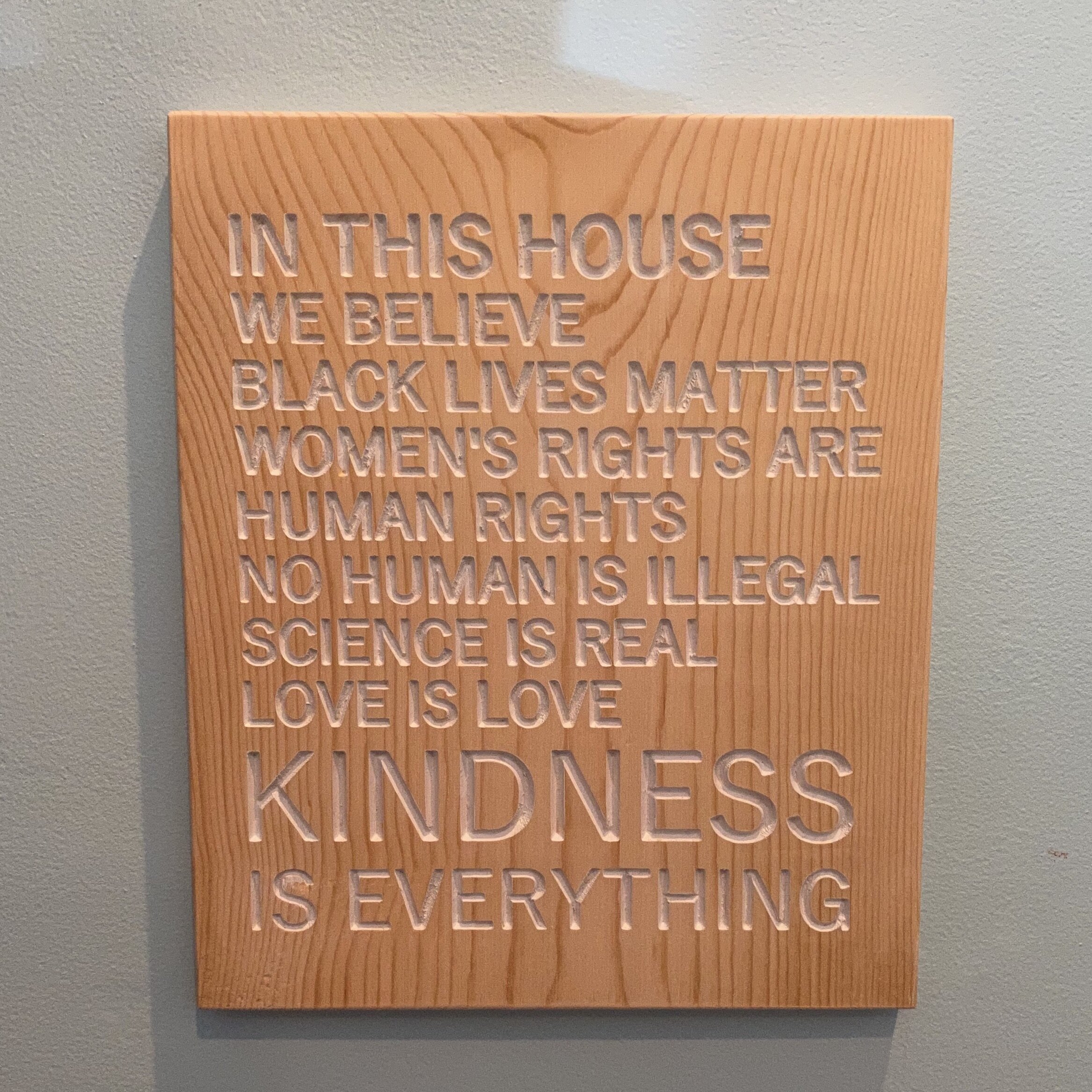 We Believe - wood sign 9"x11" in natural