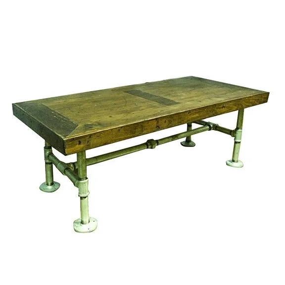 Rustic Pipe Leg Coffee Table