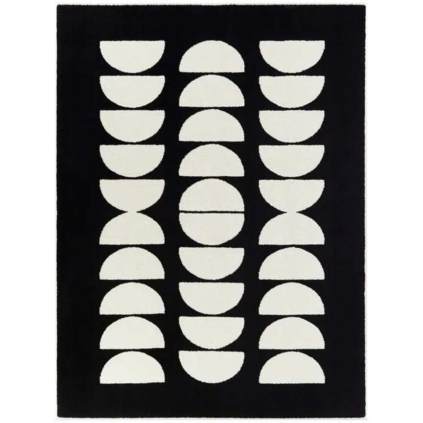 Geometric Half Moon Rug — Decco
