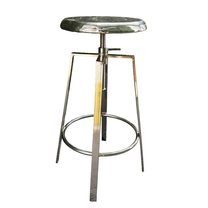 Chrome Round Adjustable Stool