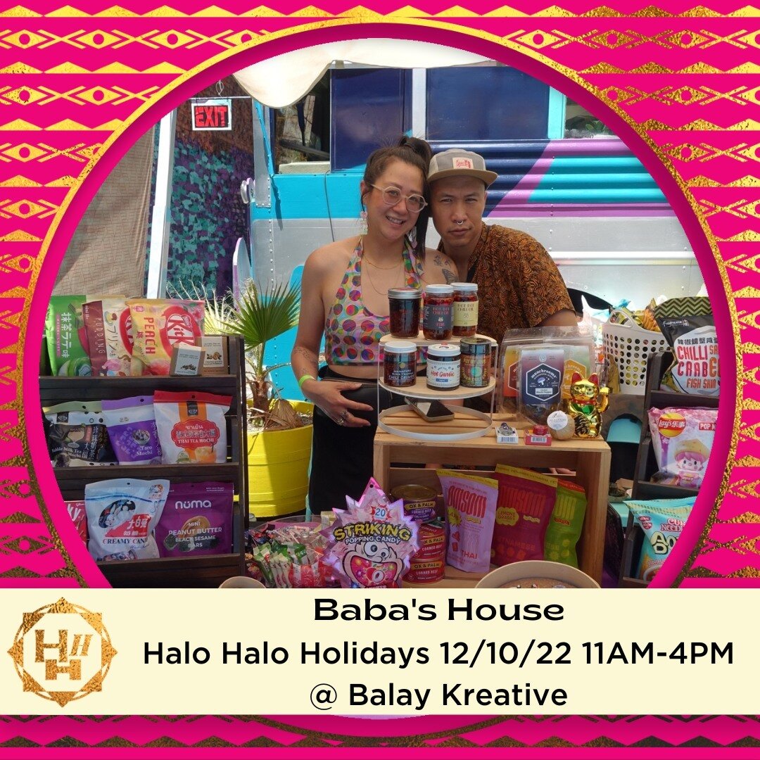 Did you know that we are going to have some vendors at @BalayKreative in addition to the open studios for Halo Halo Holidays? 

Meet the vendors that will be at Balay Kreative during Halo Halo Holidays! 

❄️Baba's House (@thisisbabas.house): &quot;We