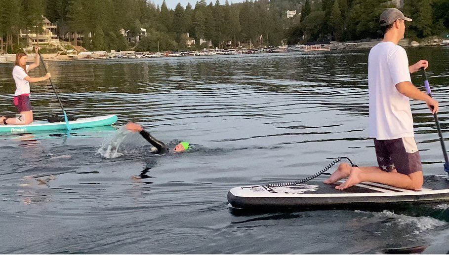There are champions among us!
While most follow champions like Serena and Ohtani, we have one in our family!  My sister Julie&rsquo;s husband, Jim, my bro-in-law, who has stage 4 cancer, just swam twice across Lake Arrowhead, raising $160,000 for can