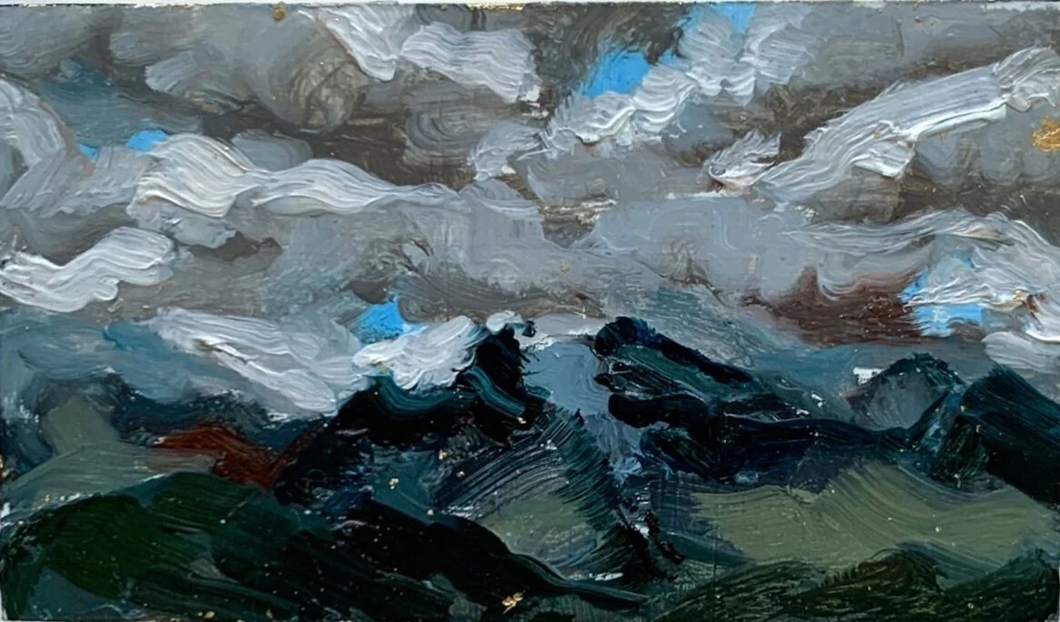 Cloud Cover - Oil Painting - 2x3.5 inches