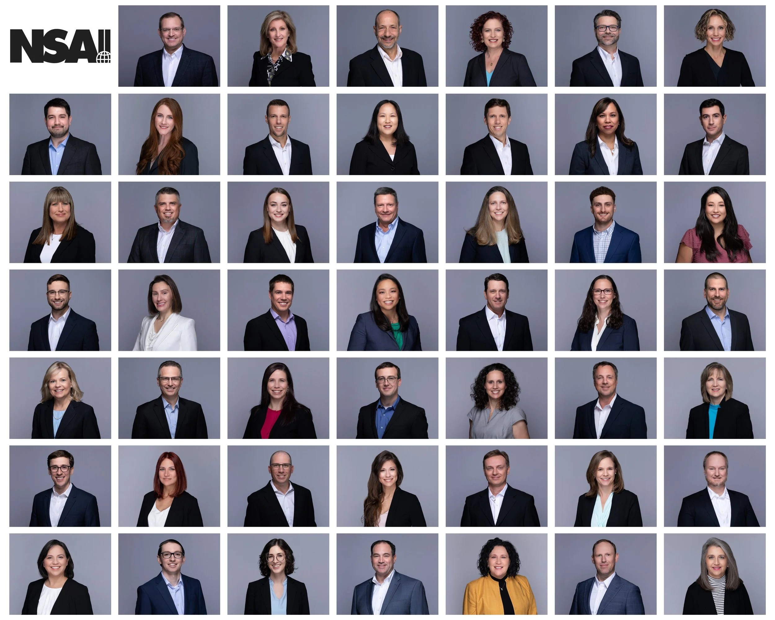 NSA team corporate headshots taken on-location by Godoy Shots in Dallas.