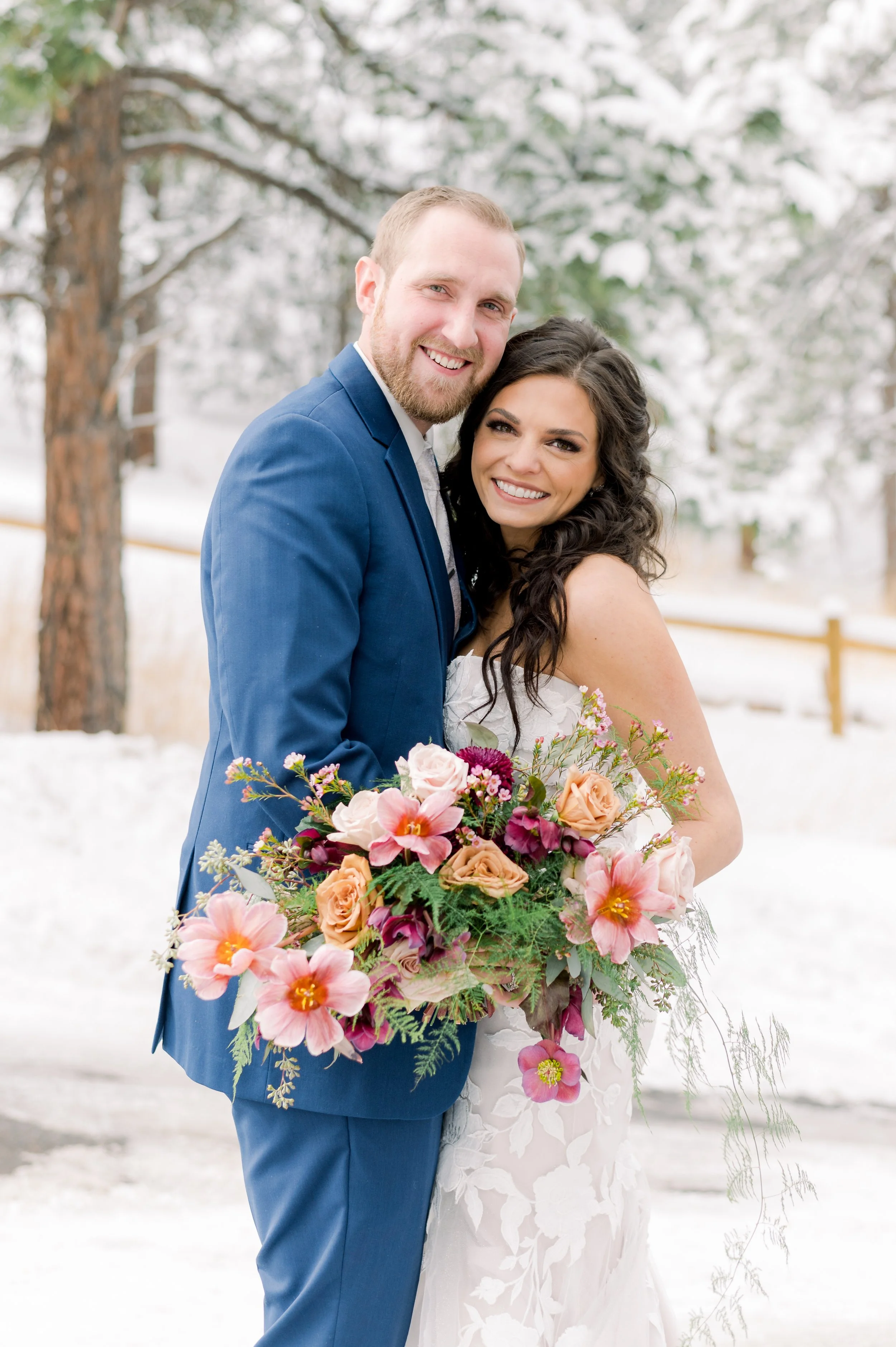 winter textural bridal bouquet