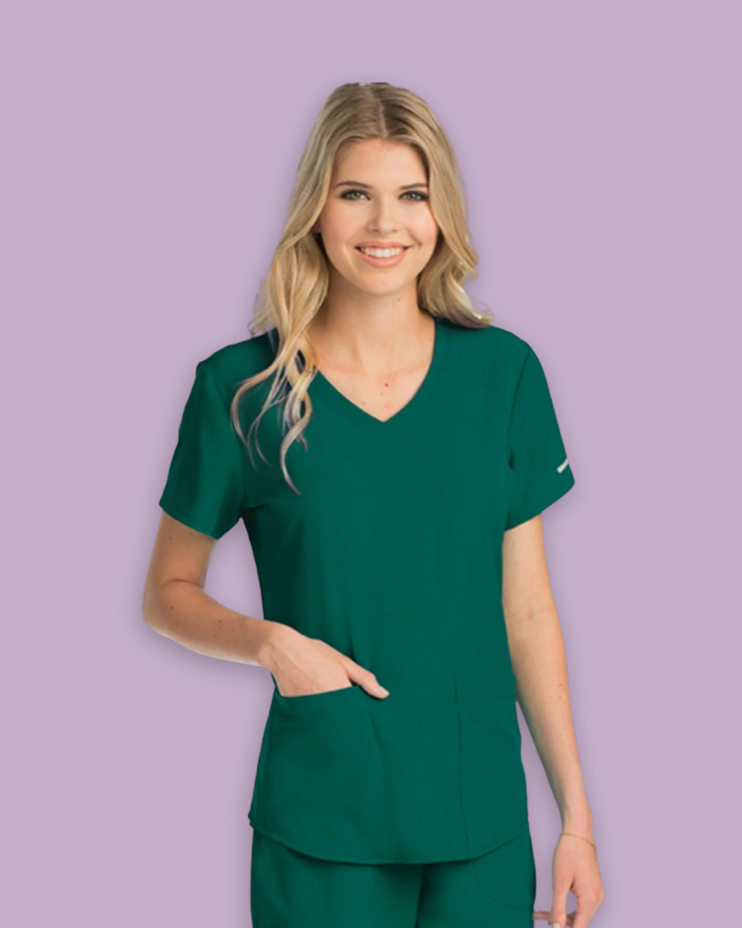 This is the woman's Skechers scrub top style SK101