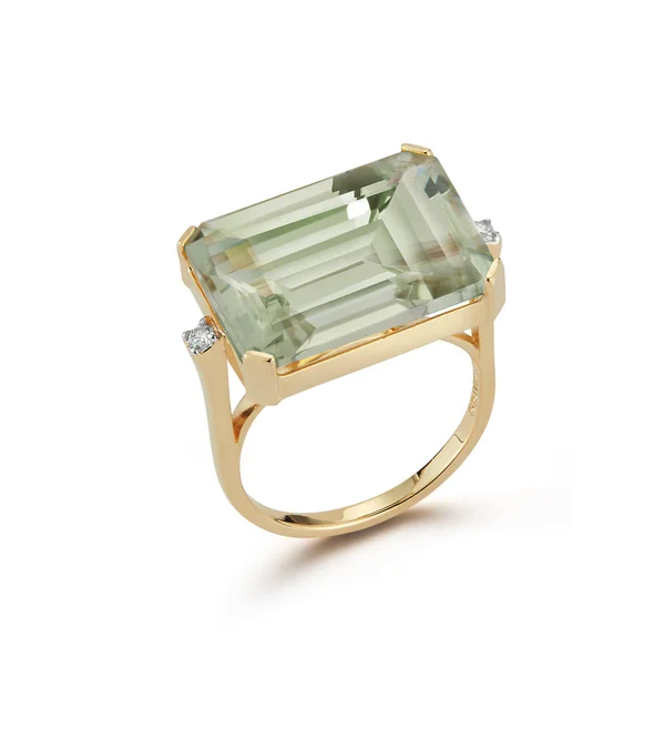 MATEO East West Green Amethyst Ring