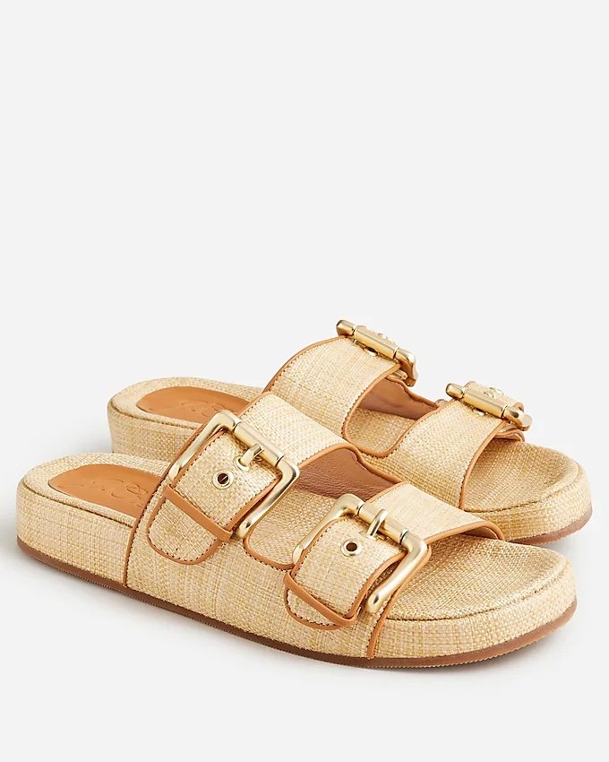 J.Crew Two-Strap Buckle Sandals