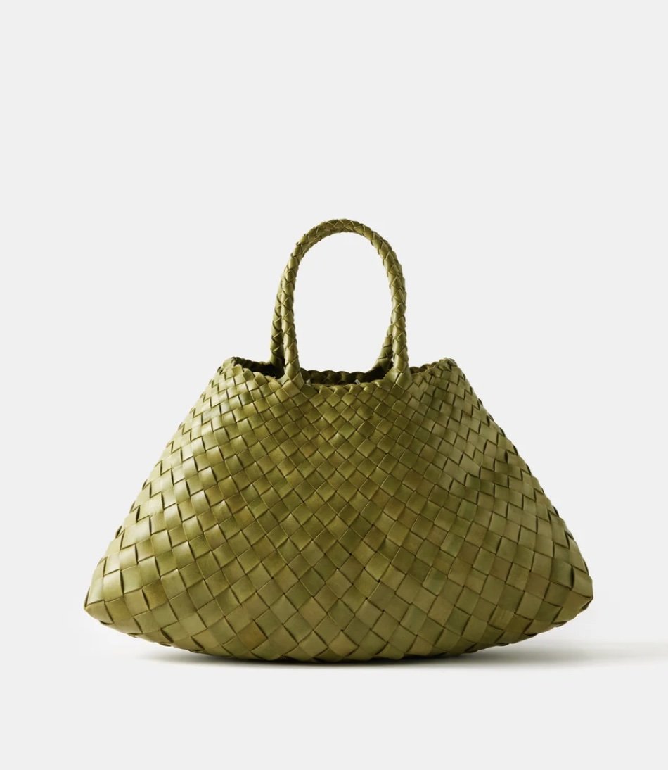 Dragon Diffusion Green Santa Croce Basket Bag