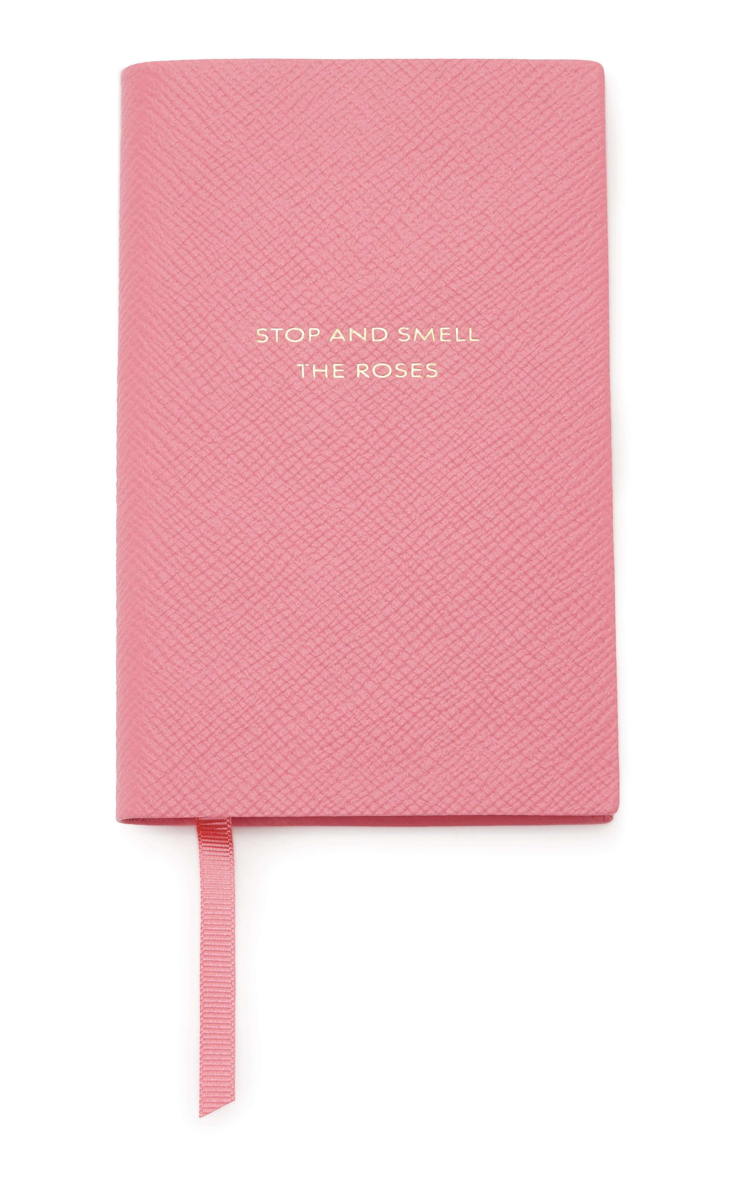 Smythson Stop and Smell the Roses Leather Notebook
