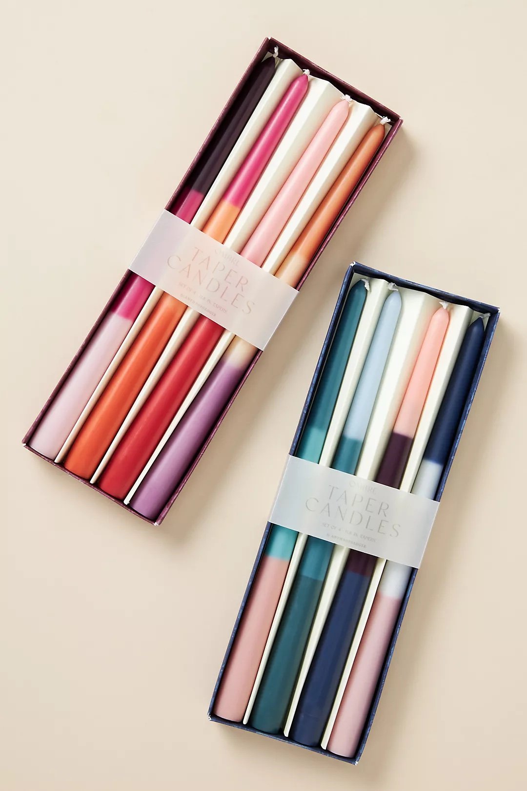 Anthropologie Jewel Tone Ombre Taper Candles