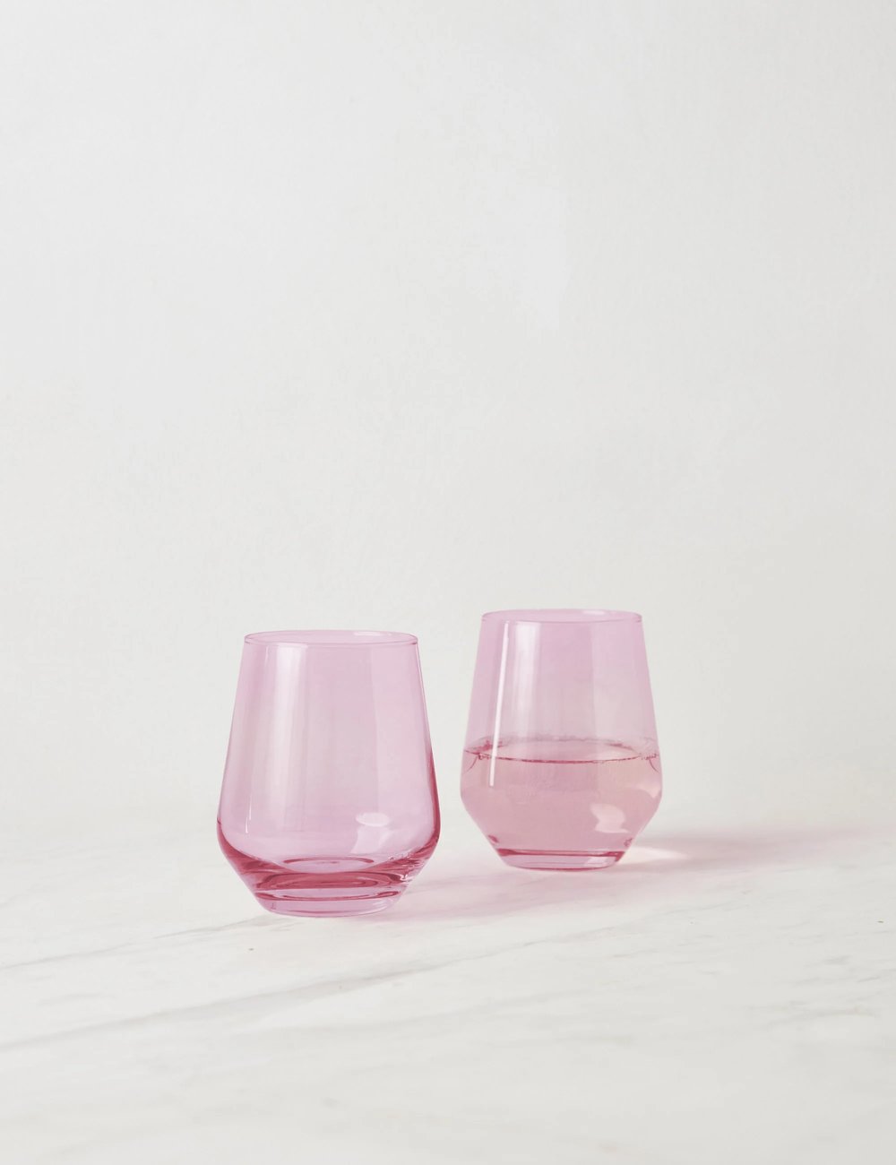 Estelle Colored Glass Stemless Wine Glass