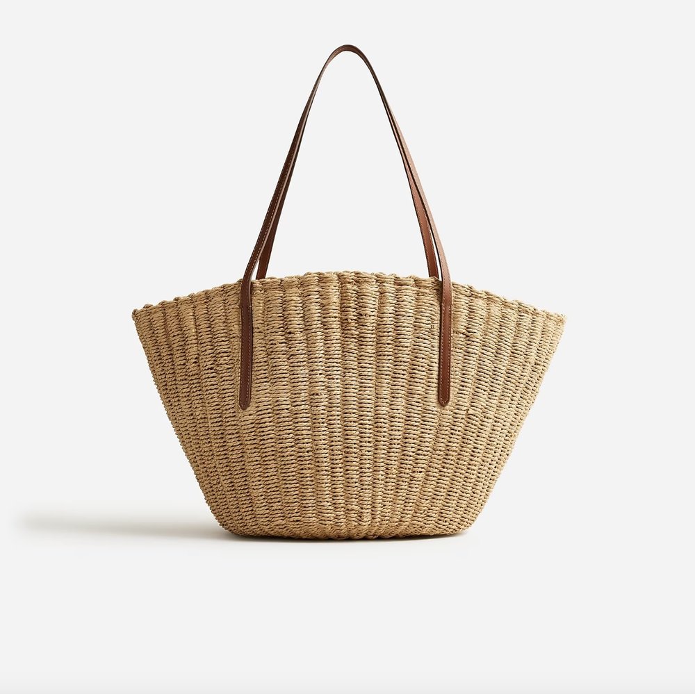 Como Woven Straw Tote