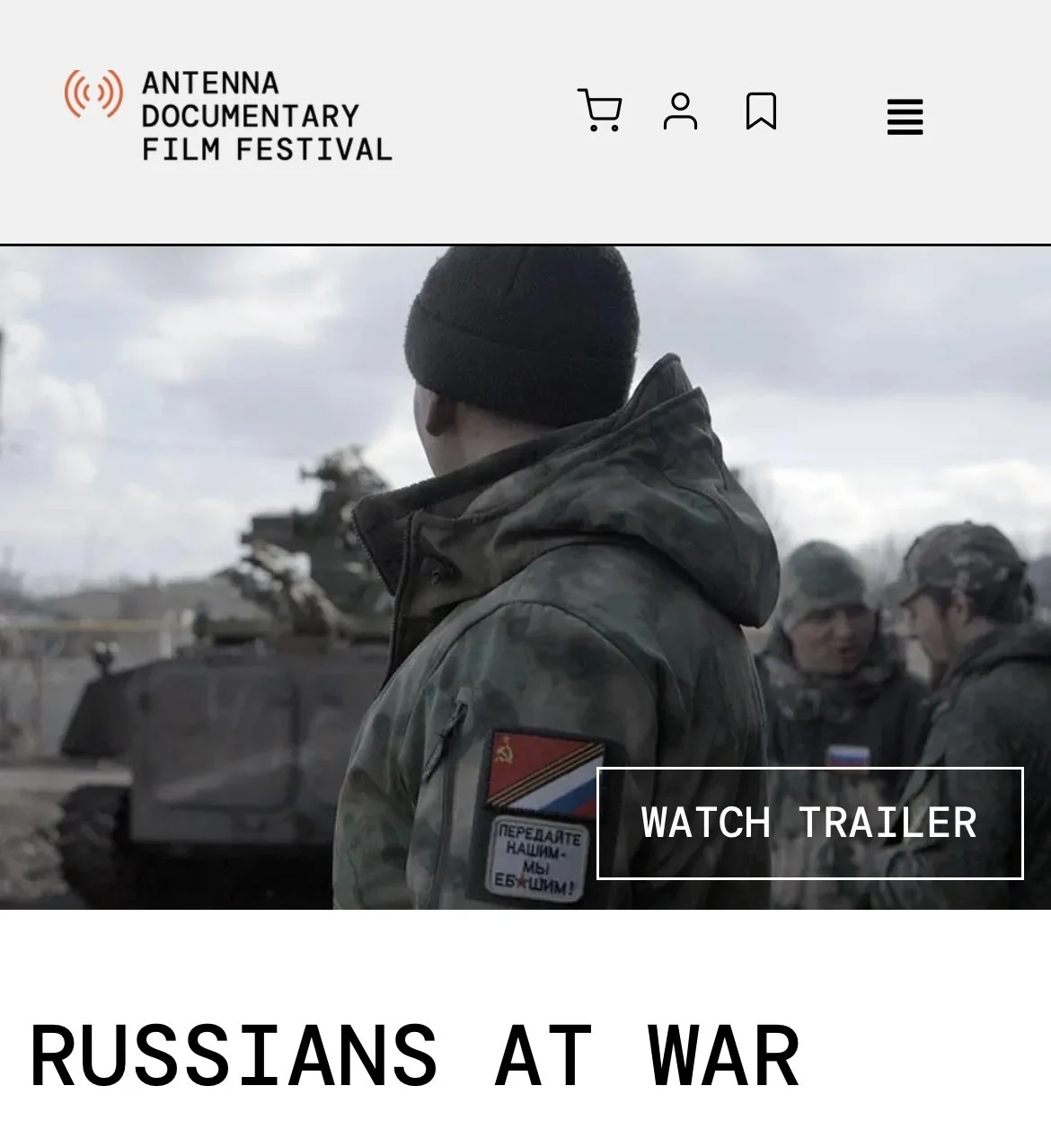 Russians at War at the Antenna Documentary
 Film Festival