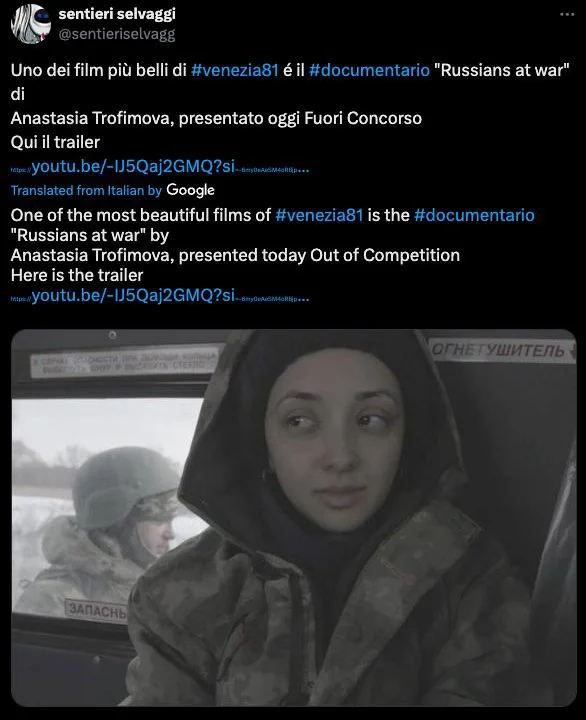 Viewer reviews of Russians at War at the Venice Film Festival