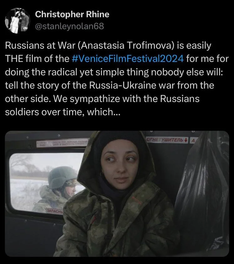 Viewer reviews of Russians at War at the Venice Film Festival
