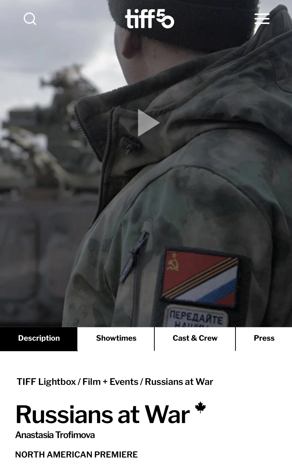 Russians at War at the Toronto International Film Festival