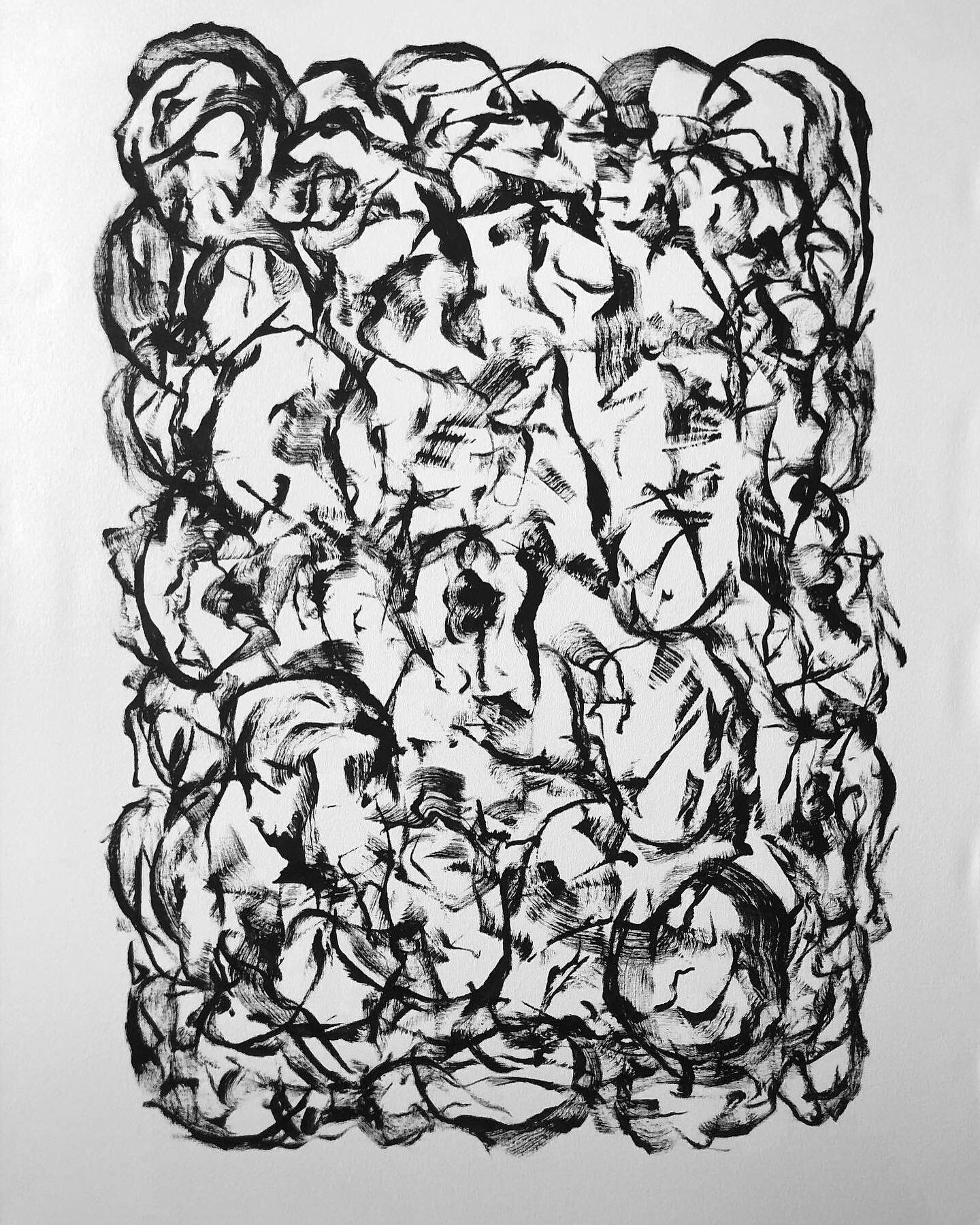36&rdquo; x 48&rdquo; - &ldquo;Parallel Revelation&rdquo; - ink on canvas - MATE2020 🖤🖤🖤📓🖋
.
.
.
.
#illustration #painting #texture #handdrawn #handwriting #handwritten #ink #mood #graphic #art #drawing #design #sketch #sketchbook #sketchy #mini