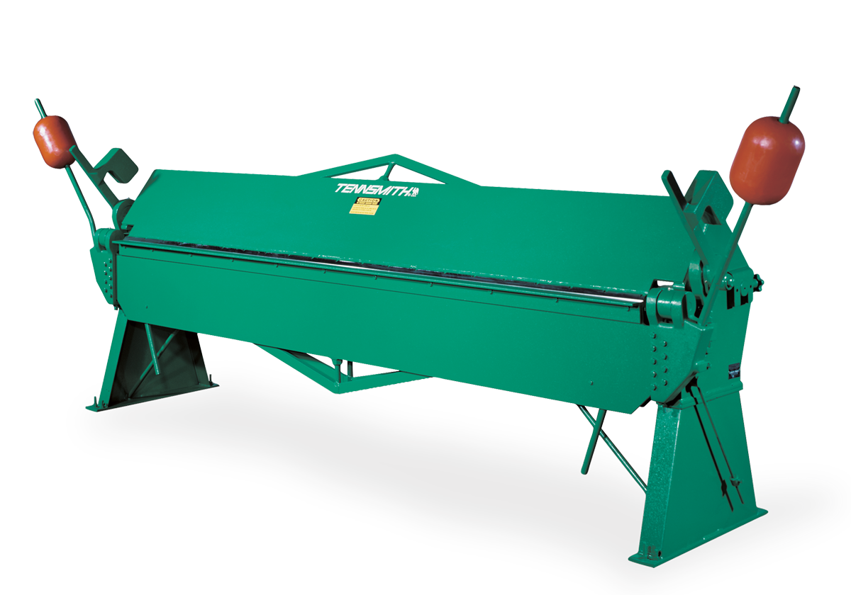 the Tennsmith 10ft Heavy Duty Straight Brake, built for precision and durability. Perfect for bending 18-gauge mild steel with ease and accuracy! This manual tool handles up to 18 gauge steel.