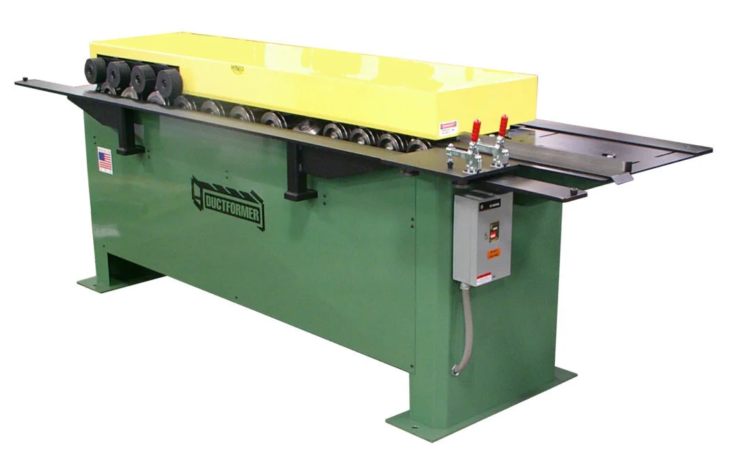 The NEW Ductformer 14 Station TDFC Rollformer has a heavy-duty design, it's perfect for various gauges, it's your go-to solution for metal fabrication! Enjoy smooth operation, self-adjusting gauge.