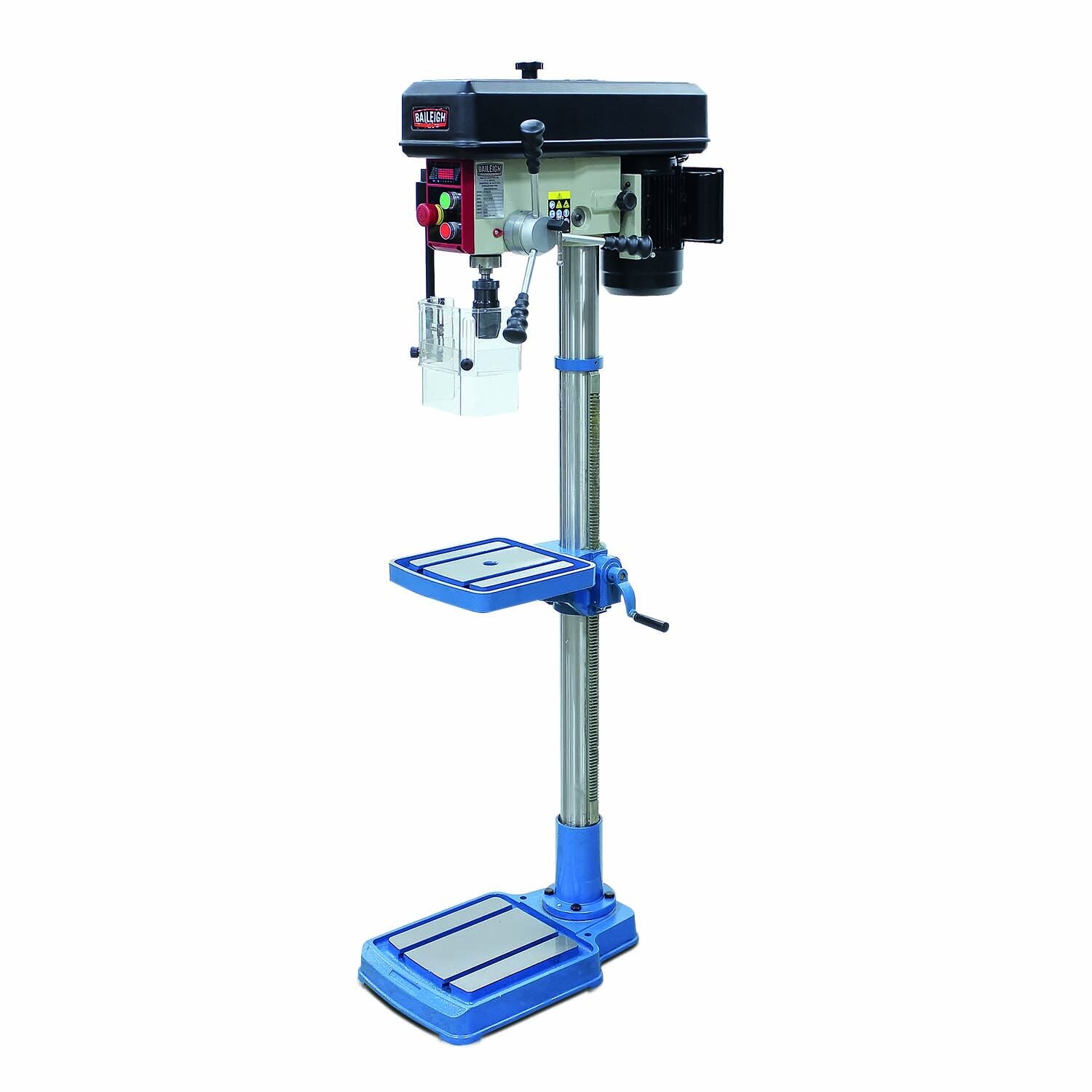 Reliable drilling with the Baileigh DP-0625E Drill Press. Its rigid design provide stability & safety, making it a must-have for any job site Featuring a robust 5 hp motor & a sturdy cast iron base.