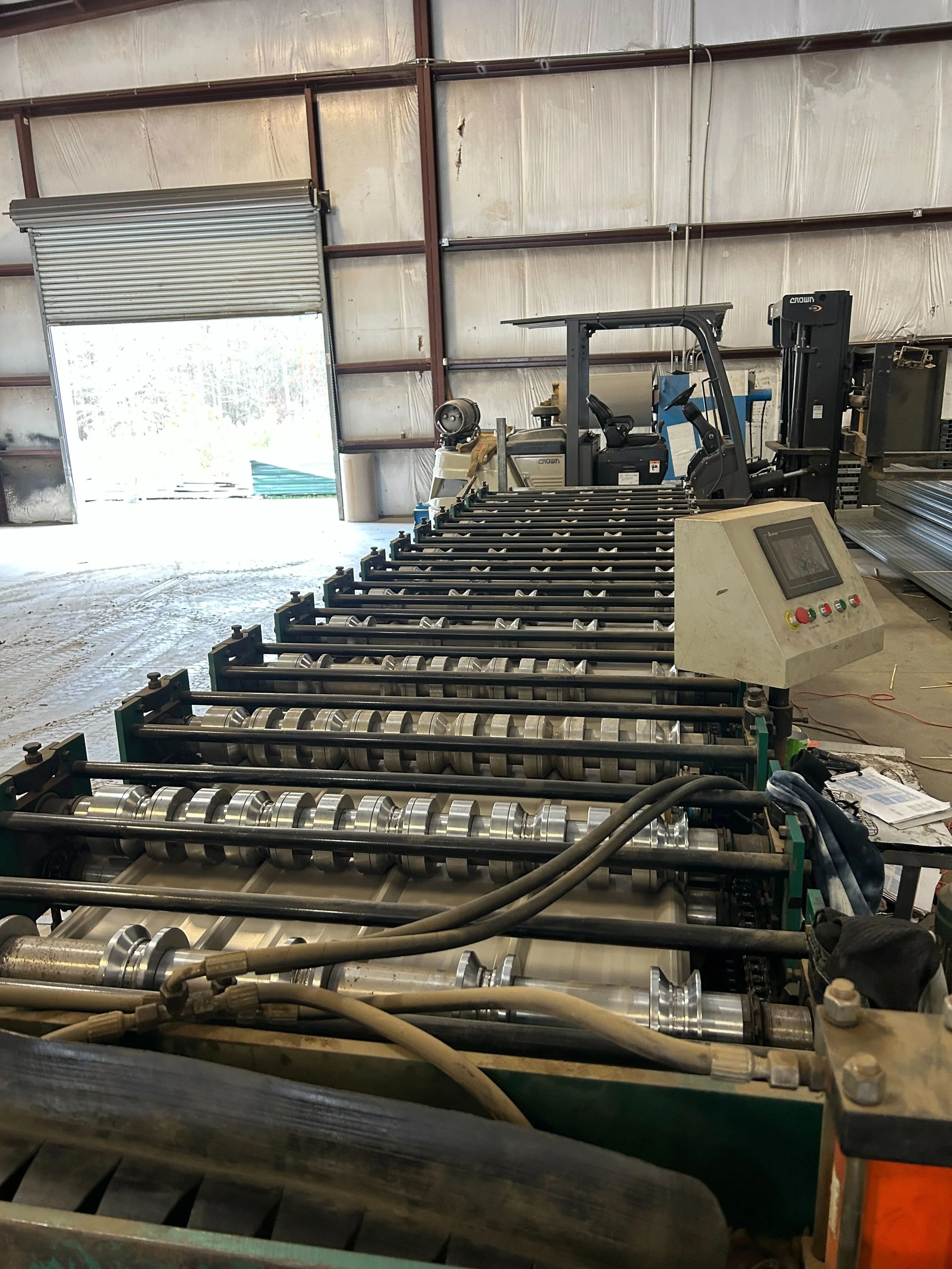 USED GRIFFIN AG PANEL LINE WITH DECOILER AND COIL CART COMBO
