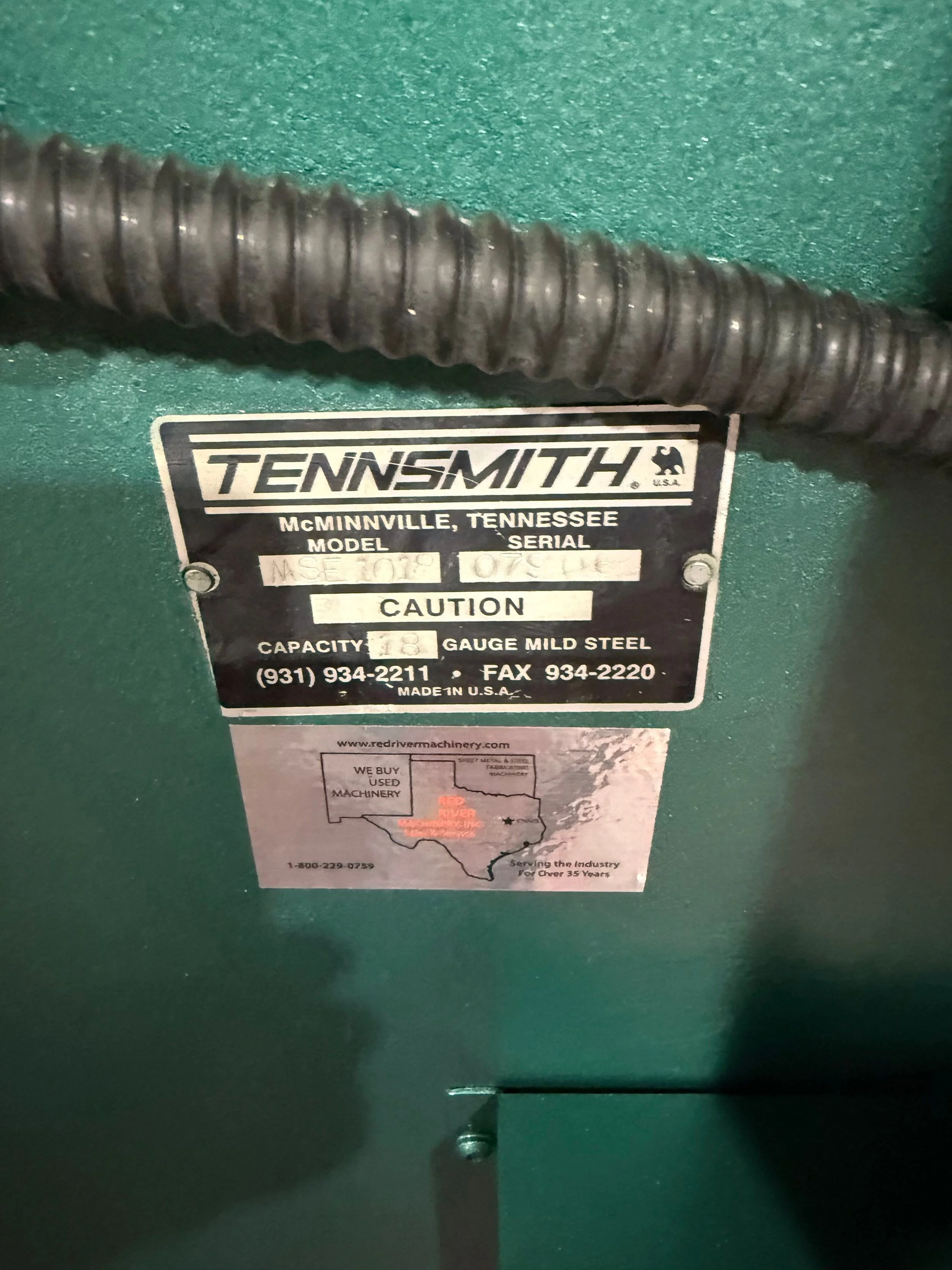 USED TENNSMITH MSE-1018 SHEAR