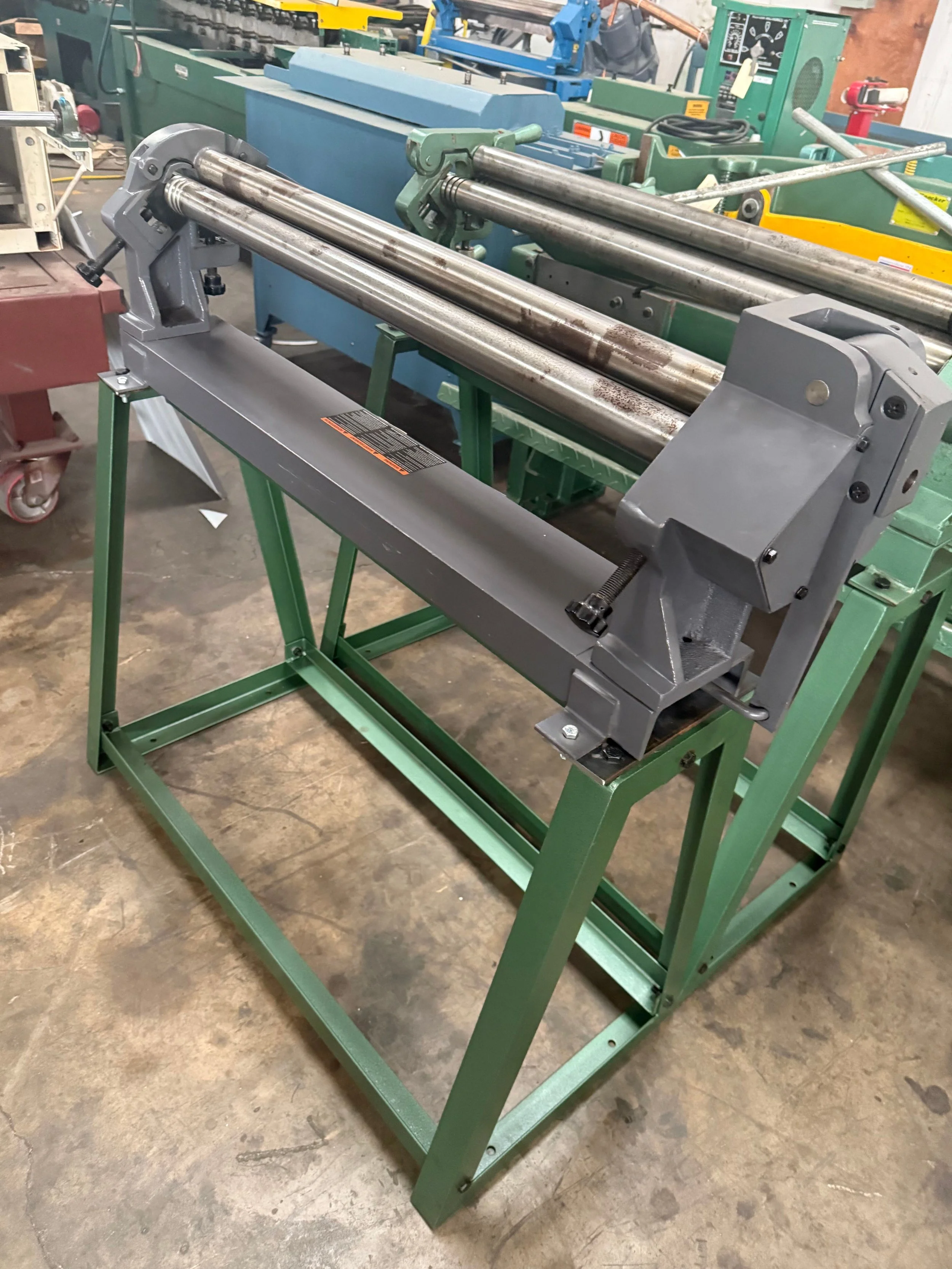 USED DAYTON 36' 22GA SLIP ROLL WITH FLOOD STAND